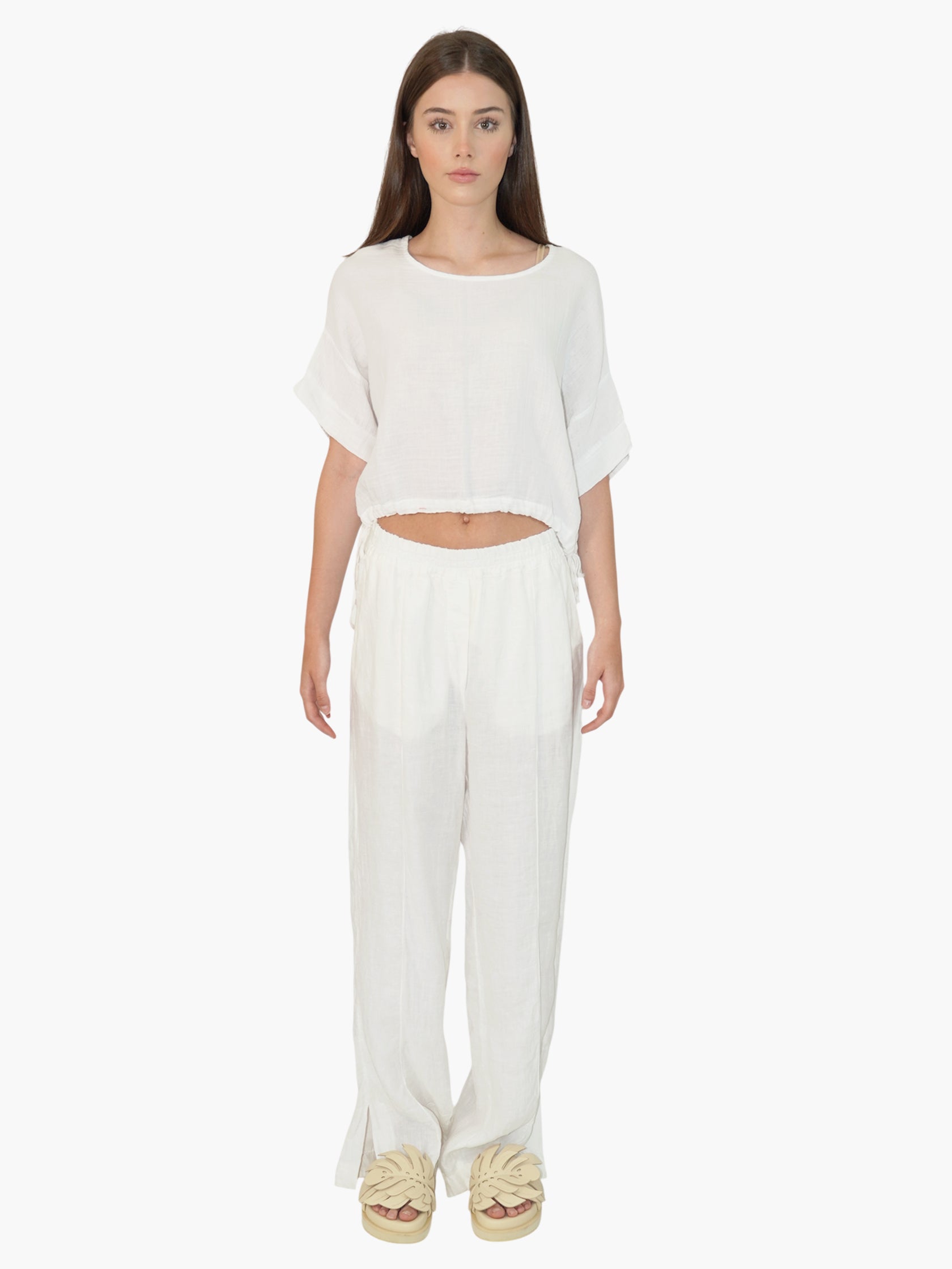 Textured Cinched Top