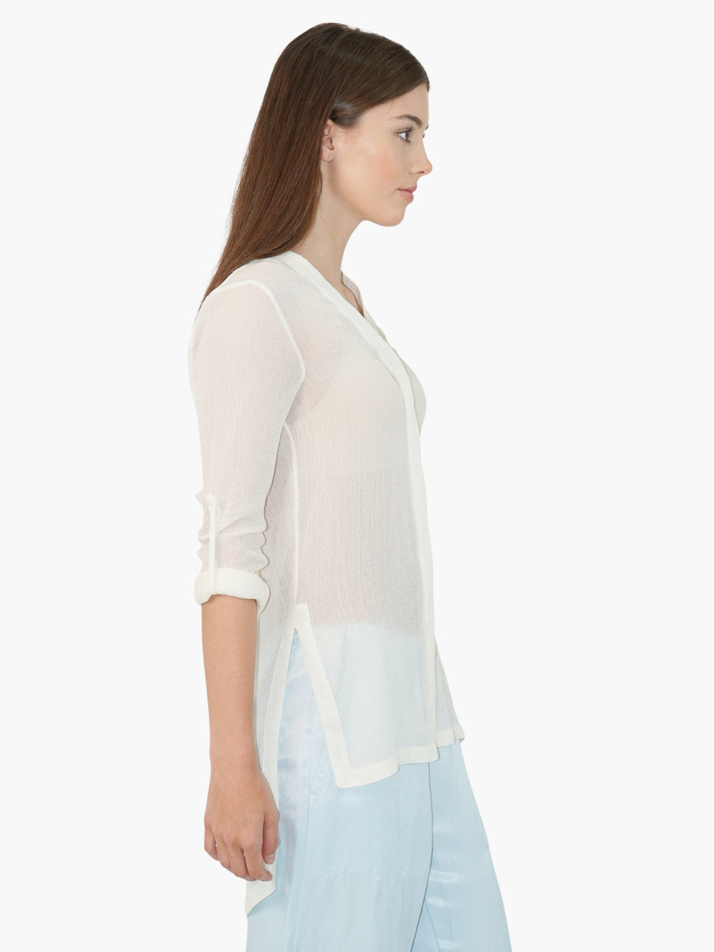Sheer Button-Up Top