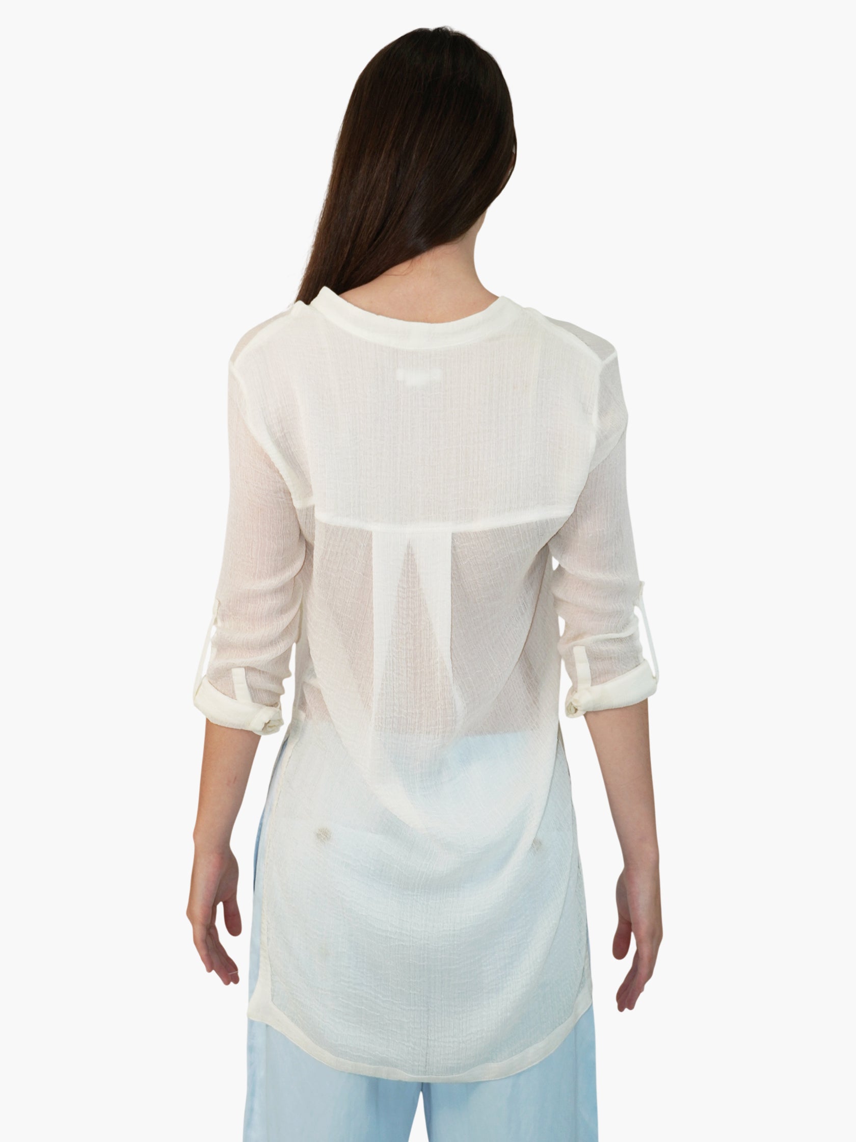 Sheer Button-Up Top