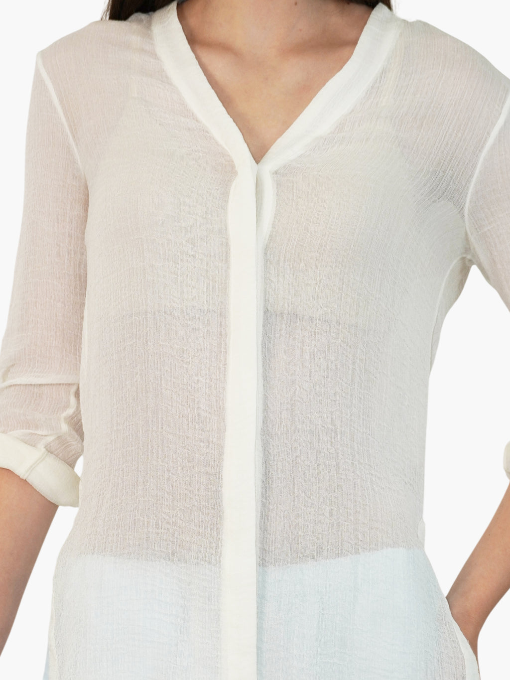 Sheer Button-Up Top