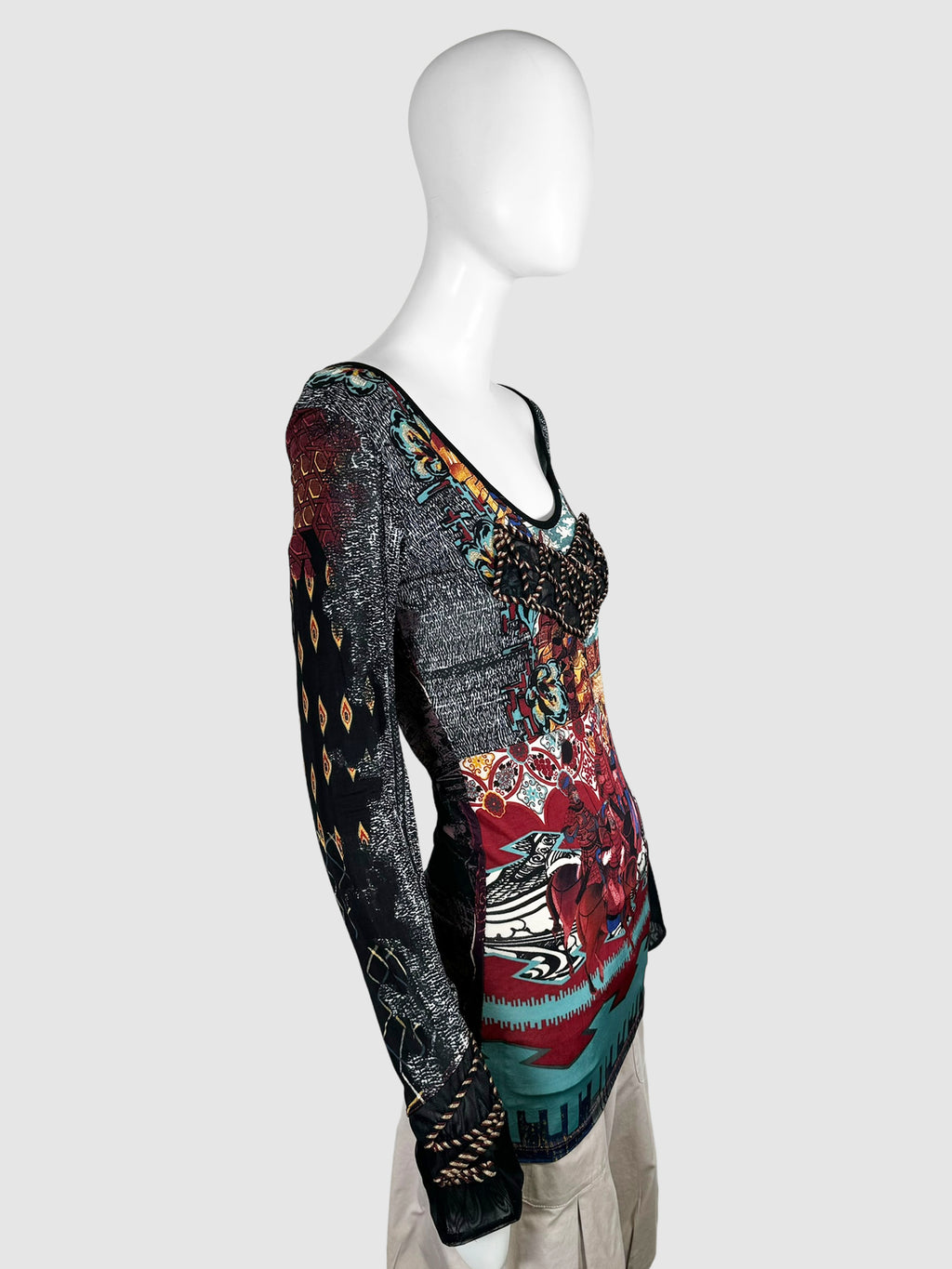 Long Sleeve Mesh Top - Size M