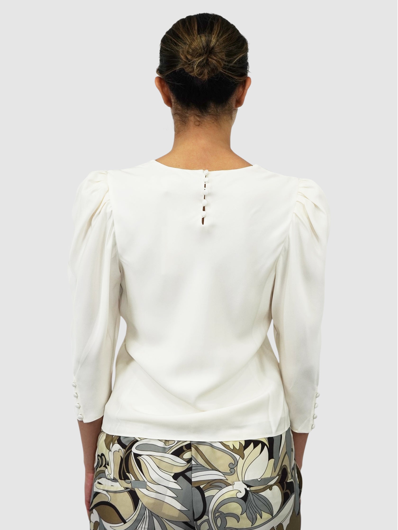Puff Sleeve Silk Top
