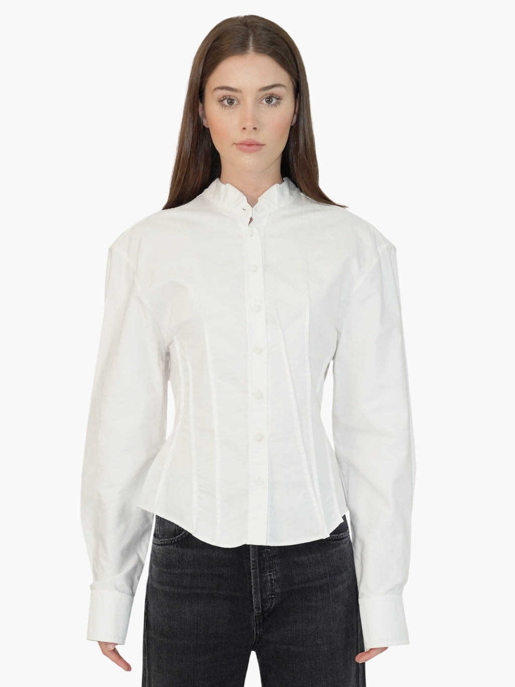 Darted Button-Up Top