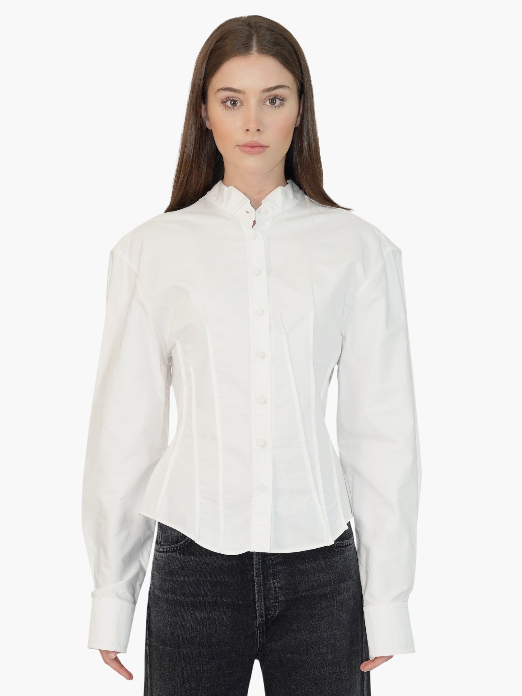 Darted Button-Up Top