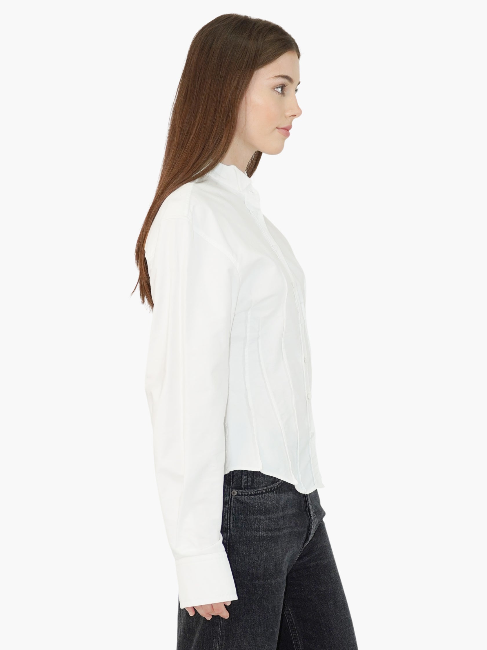Darted Button-Up Top