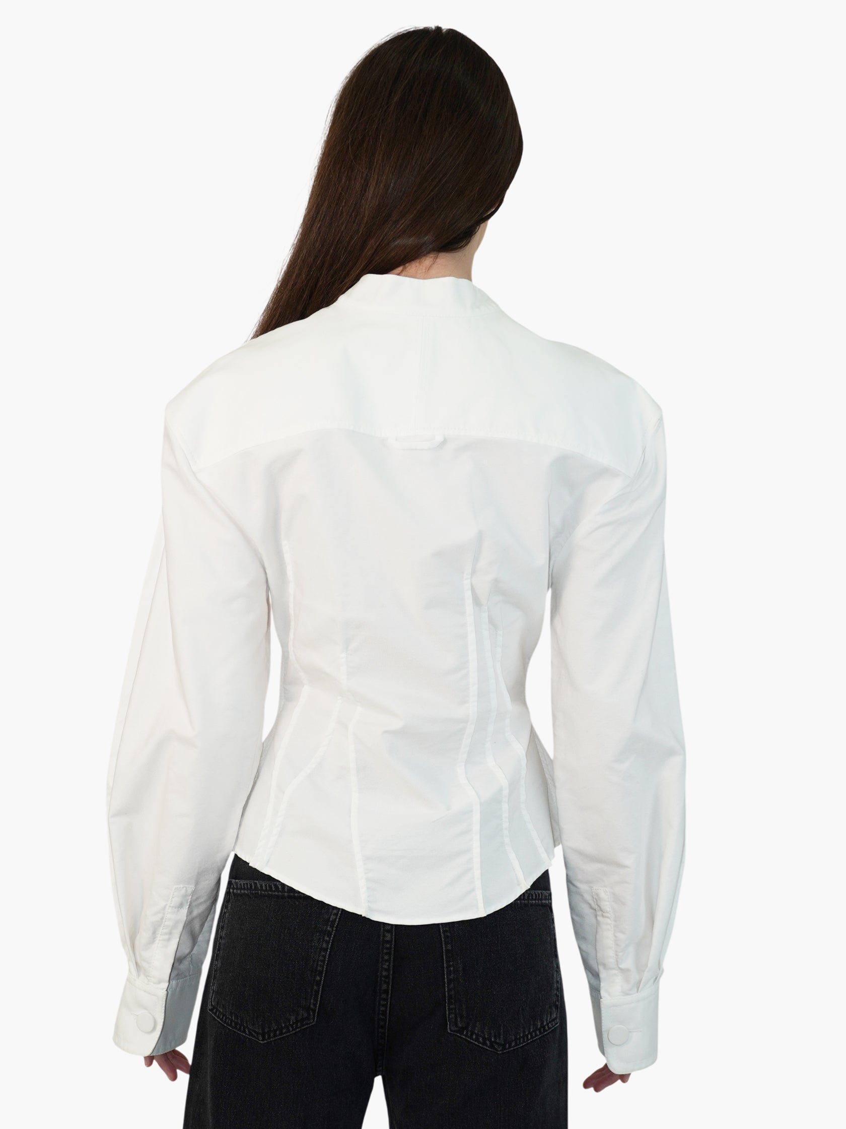 Darted Button-Up Top