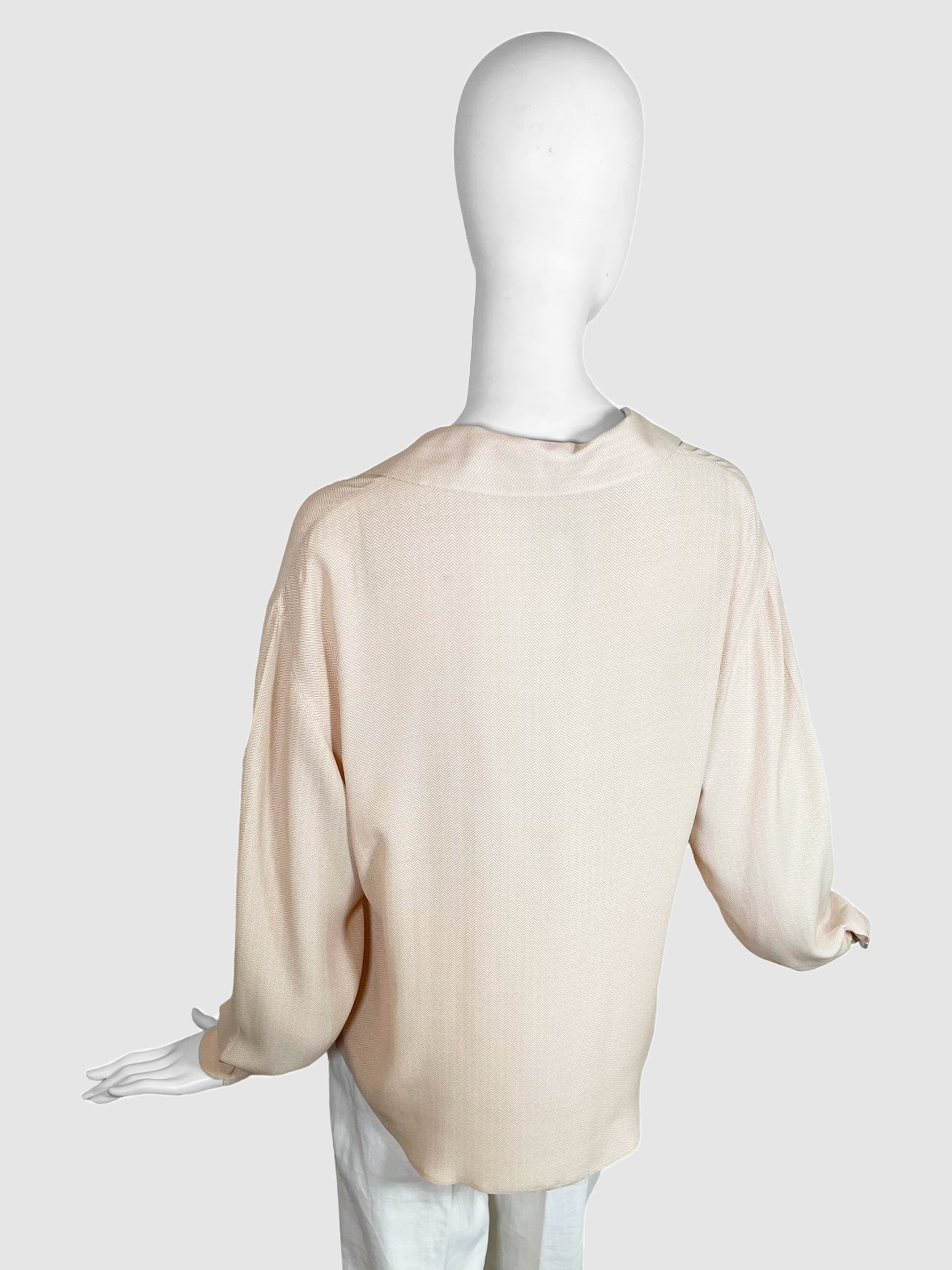 Emporio Armani Chevron Print Blouse - Size 46