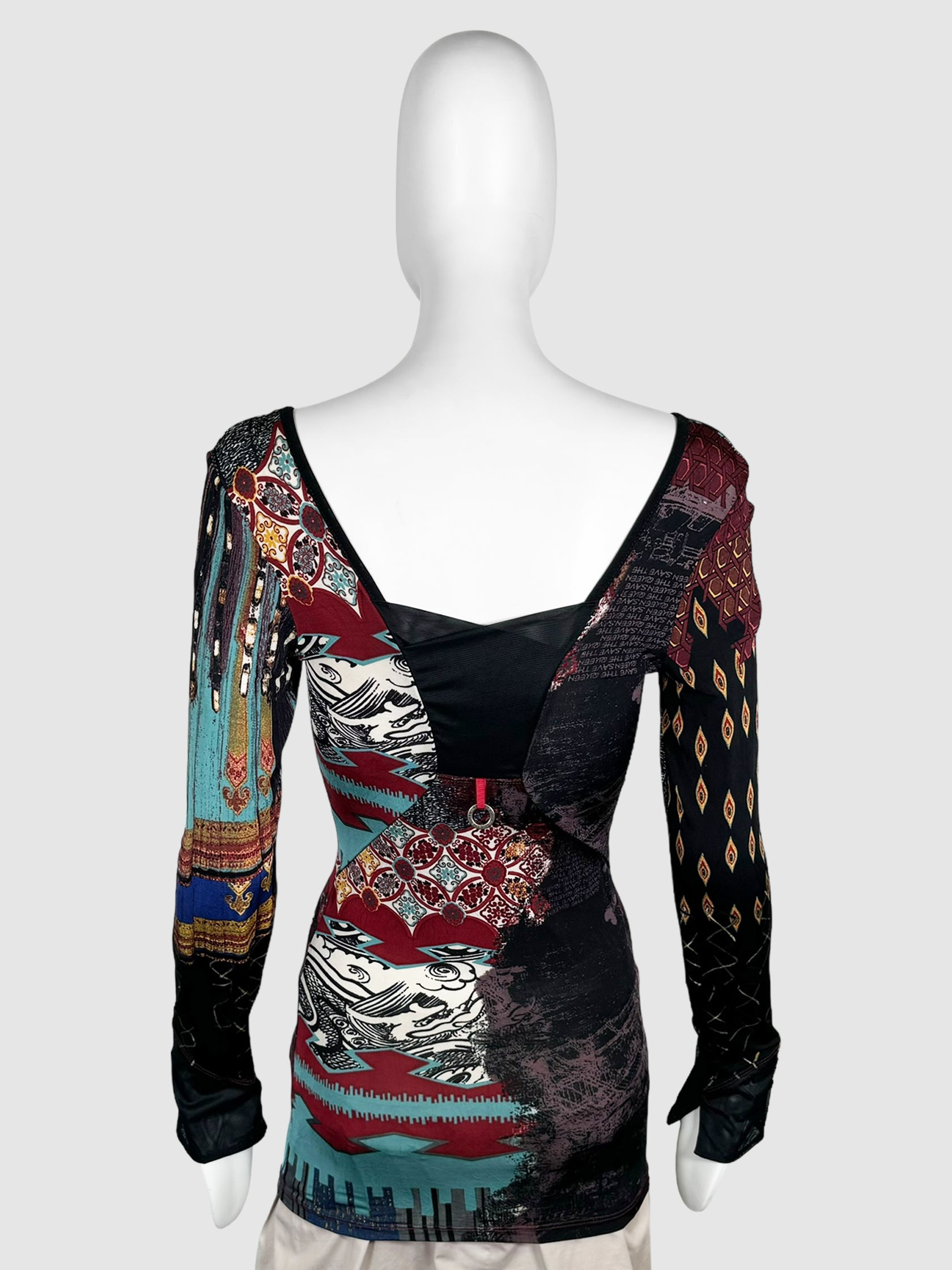 Long Sleeve Mesh Top - Size M