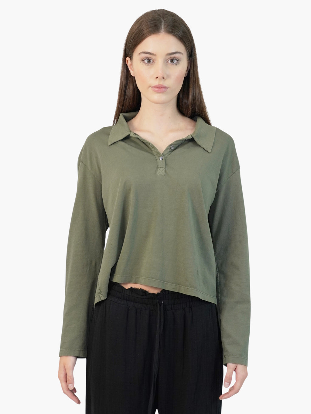Polo Button-Up Top