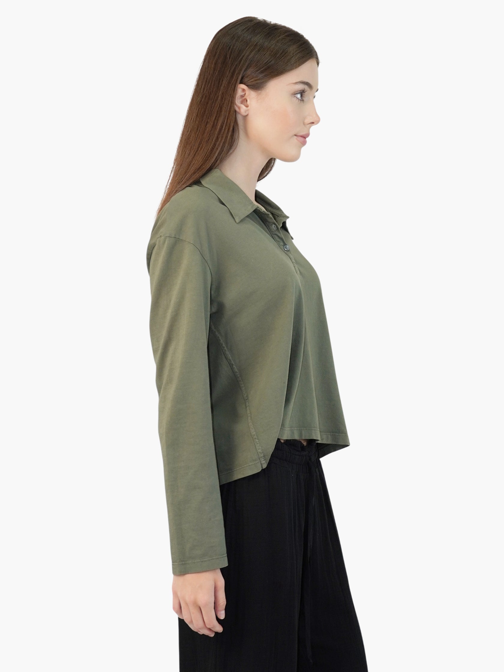Polo Button-Up Top