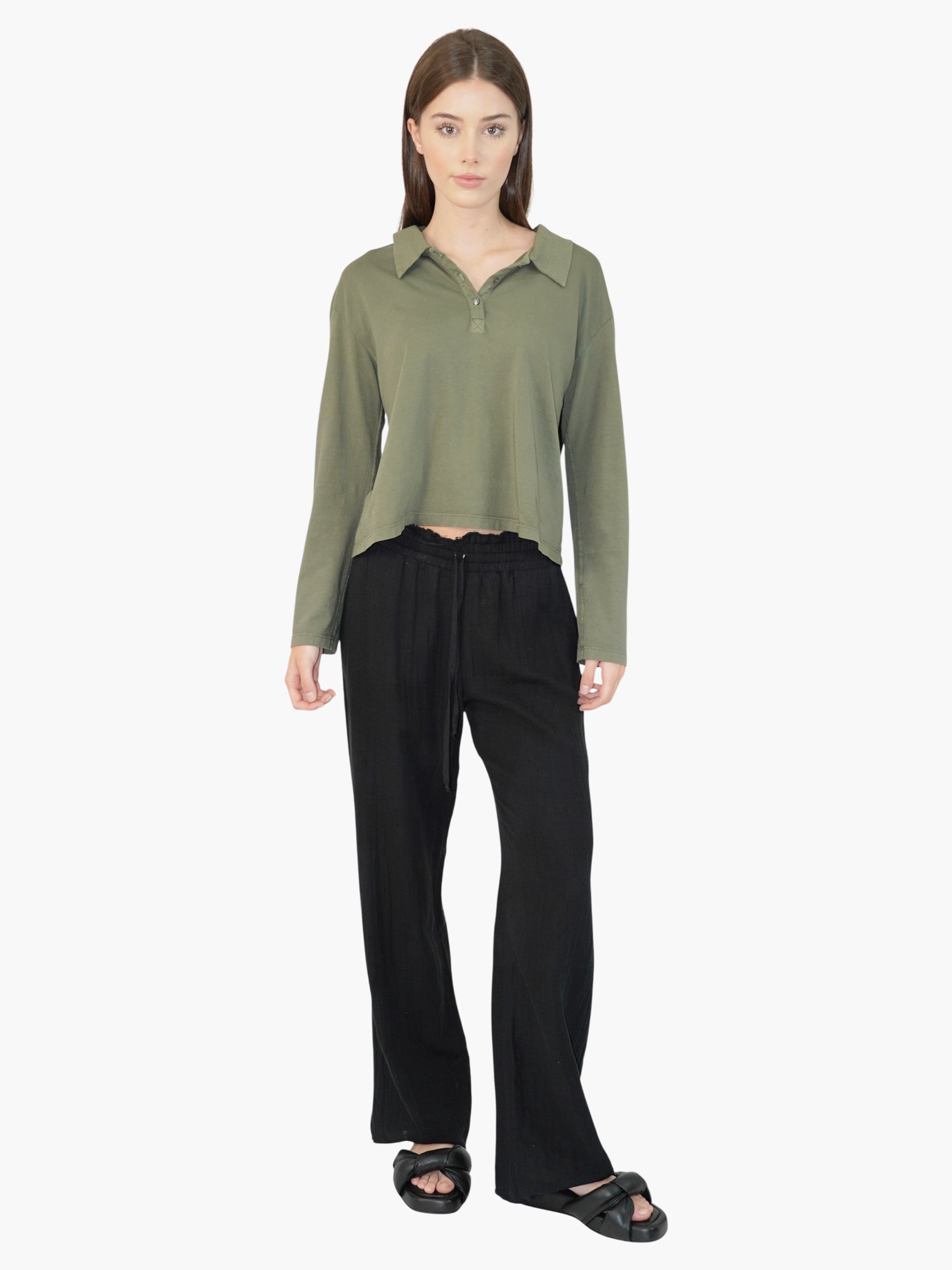 Polo Button-Up Top