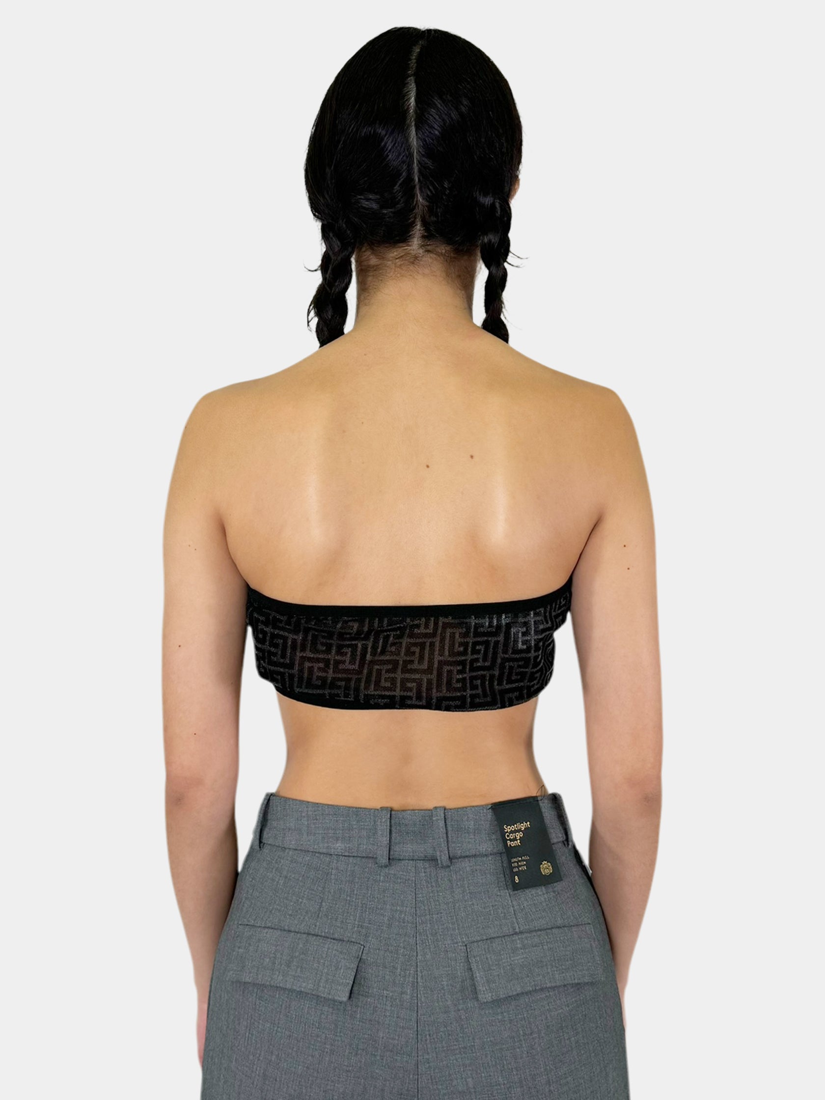 Monogram Mesh Strapless Bandeau