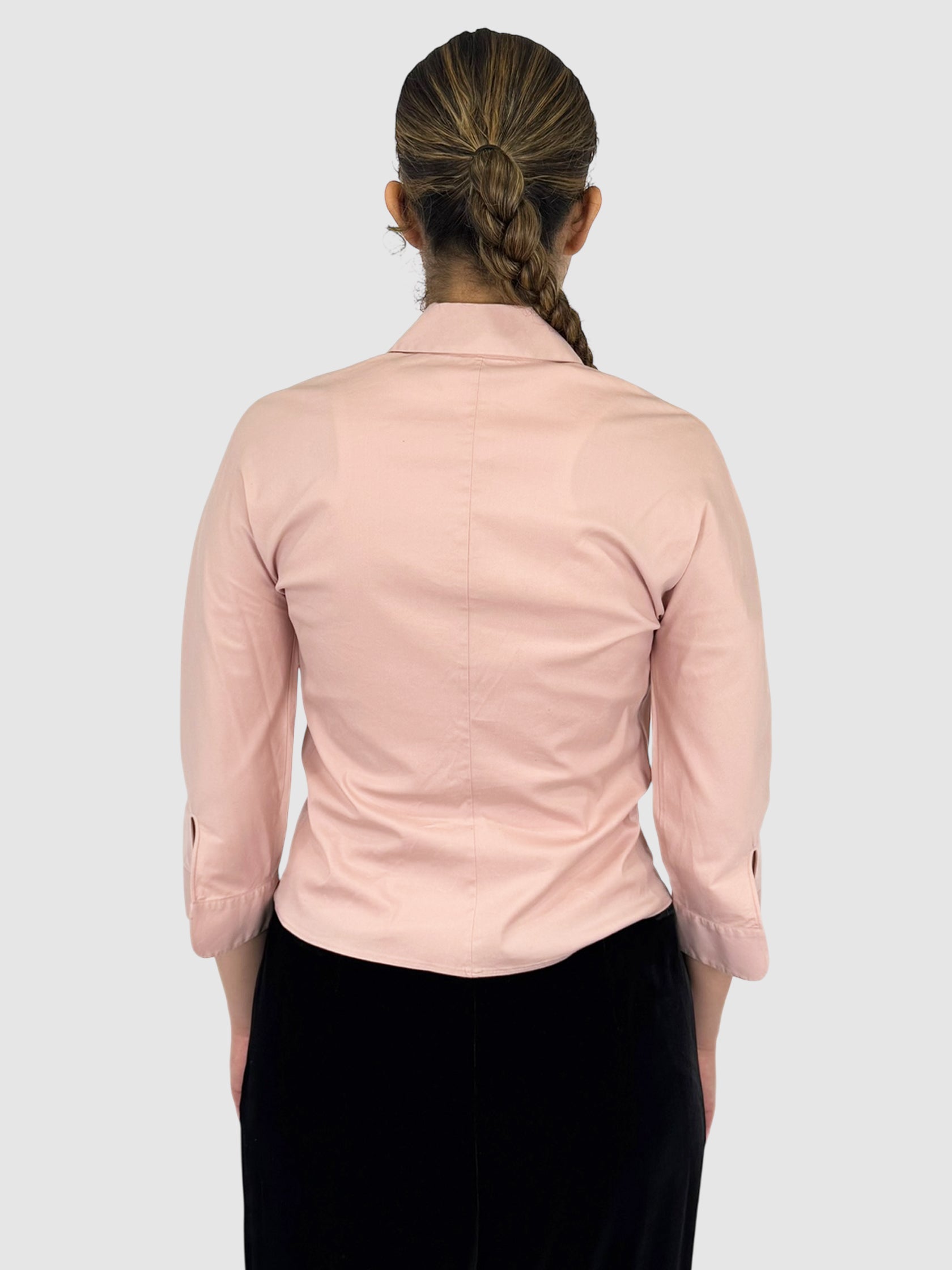 Cropped Button-Up Top