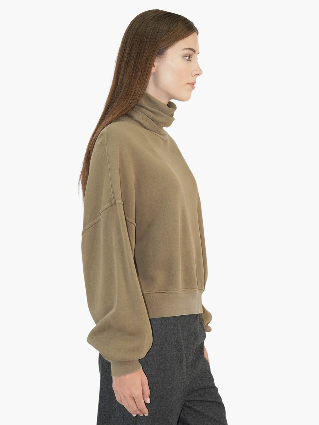 Balloon Sleeve Turtleneck Sweater
