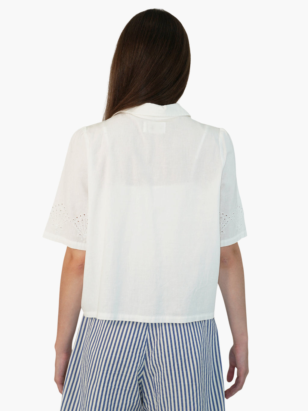 Embroidered Linen Top