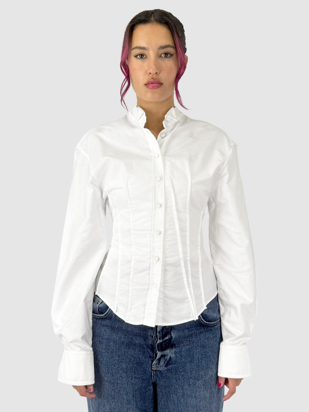 Darted Button-Up Top