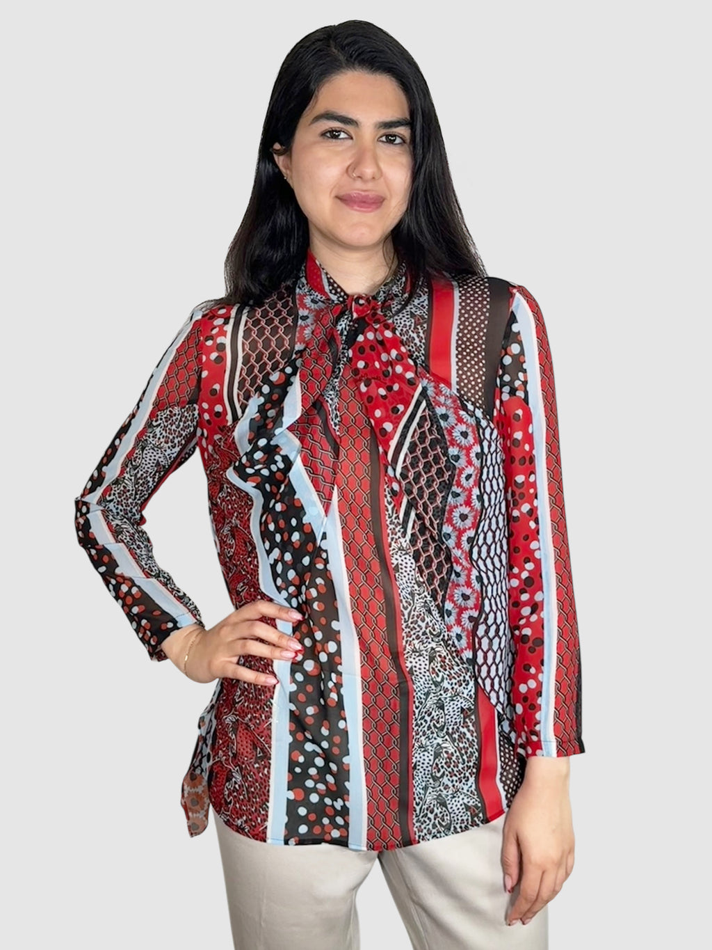 Ruffle Front Tie Top