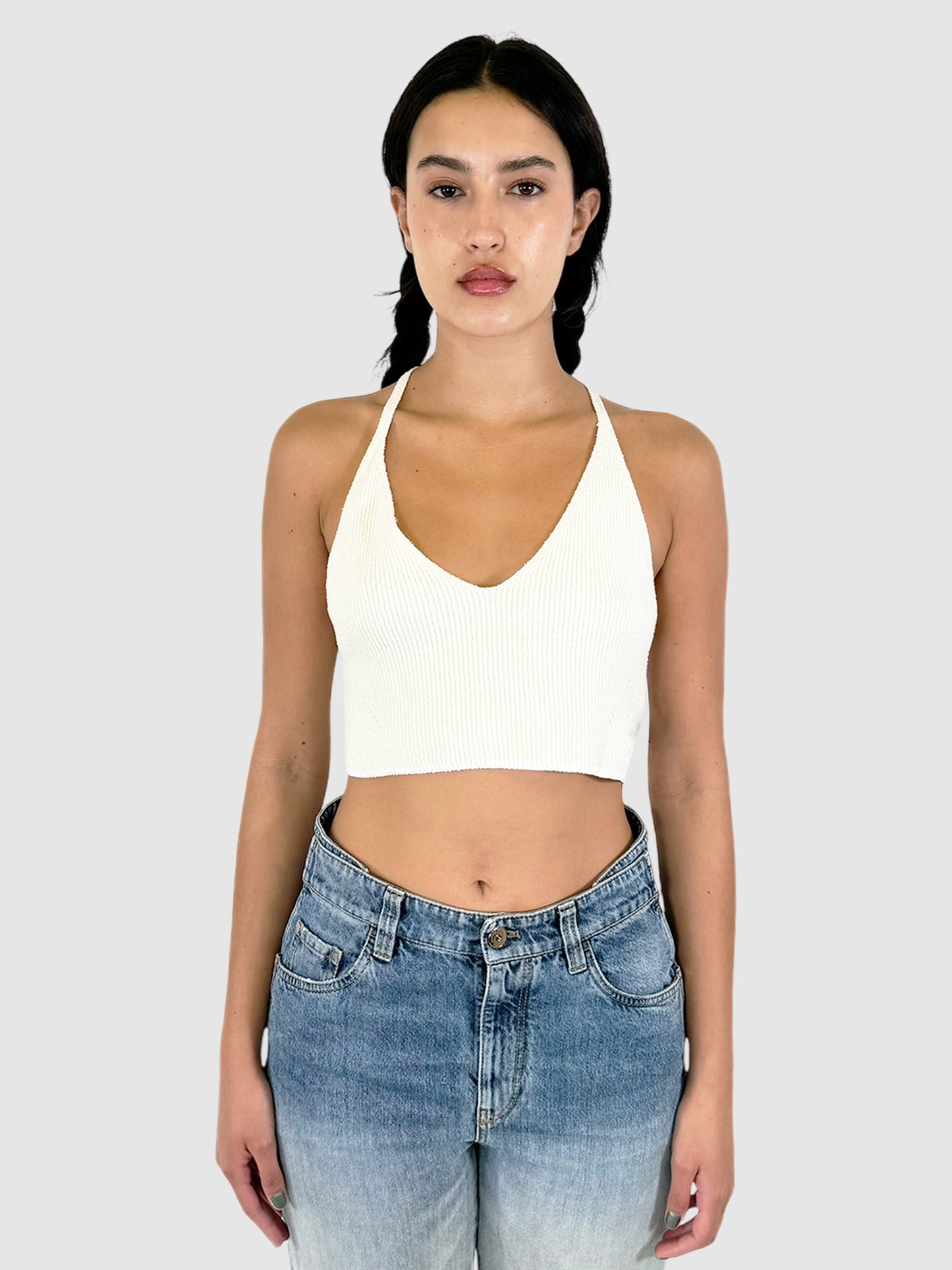 Soleil Rib Crop Top - Size L