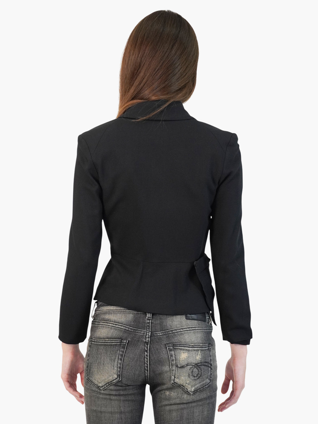 Pleated Wrap Blazer