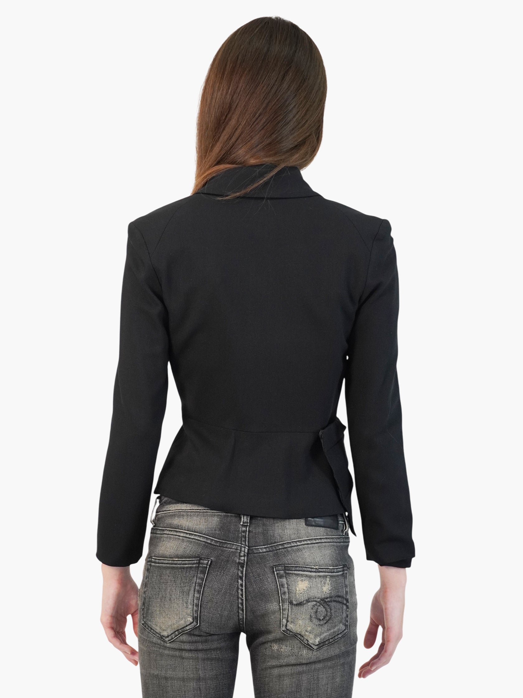 Pleated Wrap Blazer