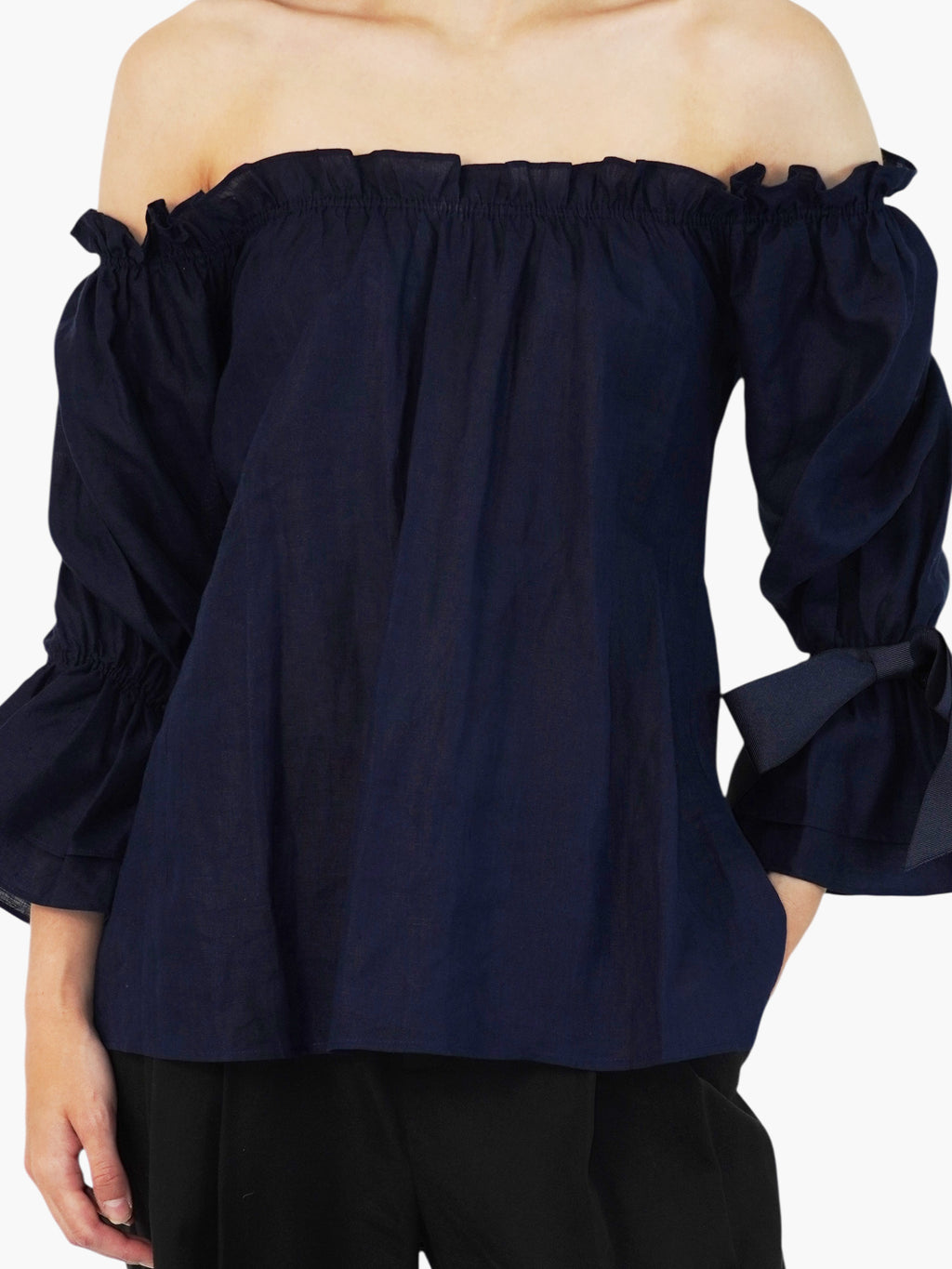Linen Off-The-Shoulder Top