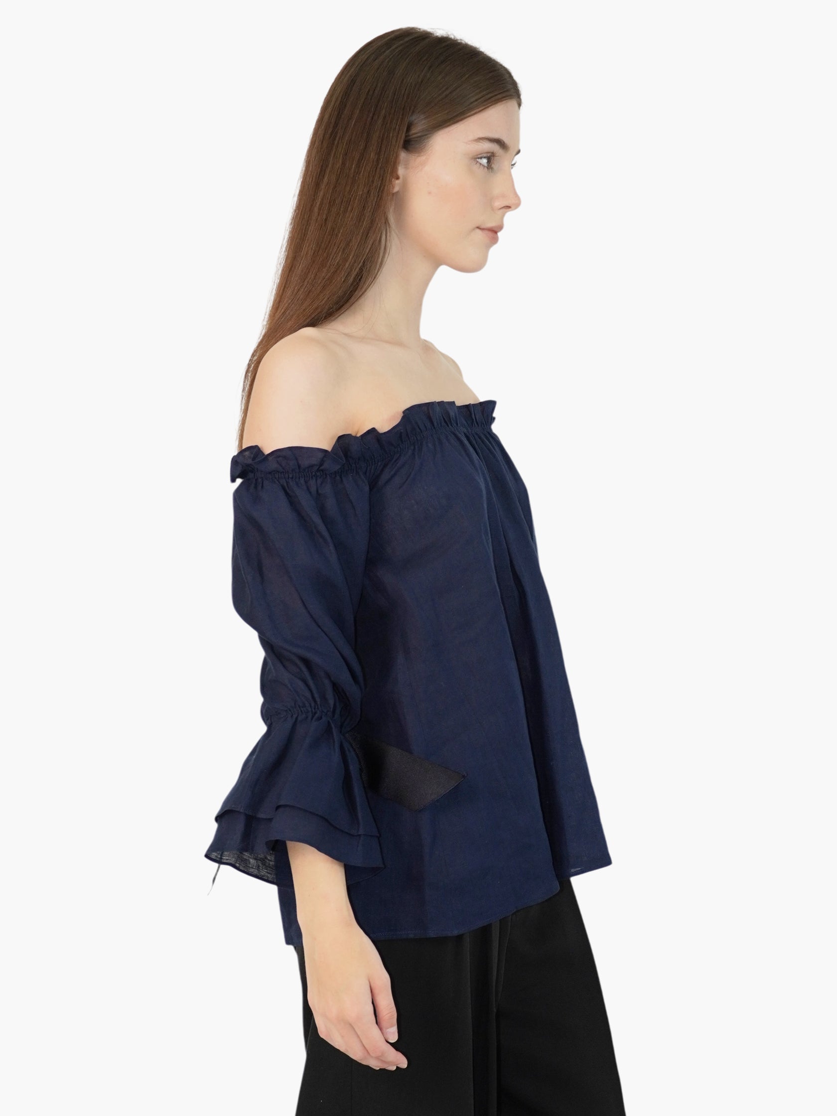 Linen Off-The-Shoulder Top