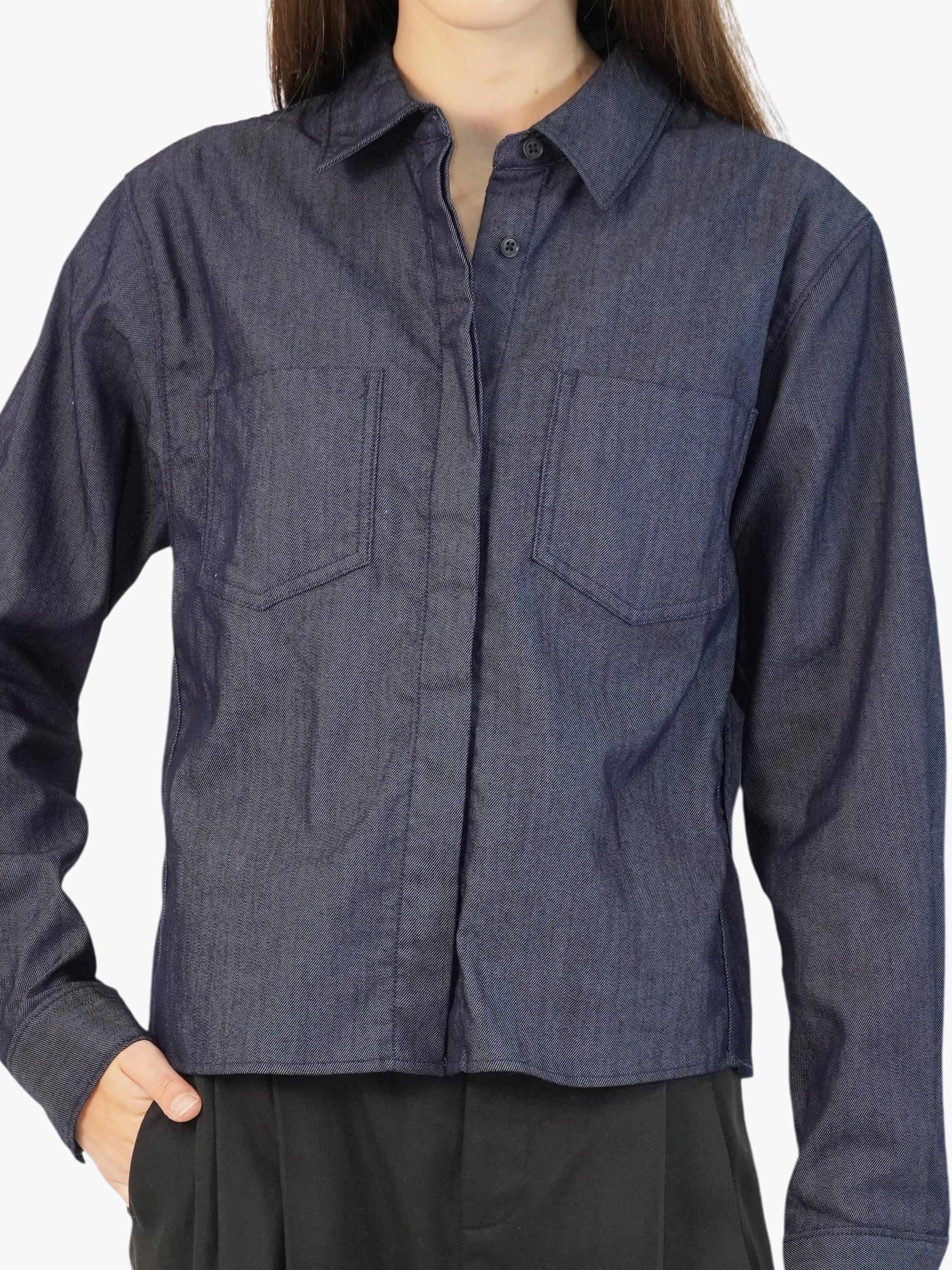 Denim Button-Up Top