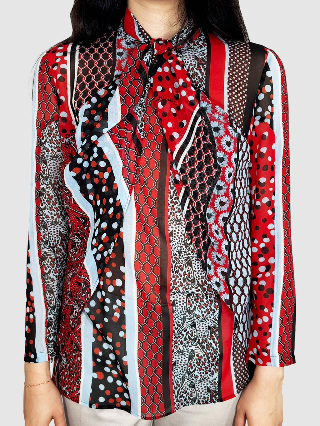 Ruffle Front Tie Top