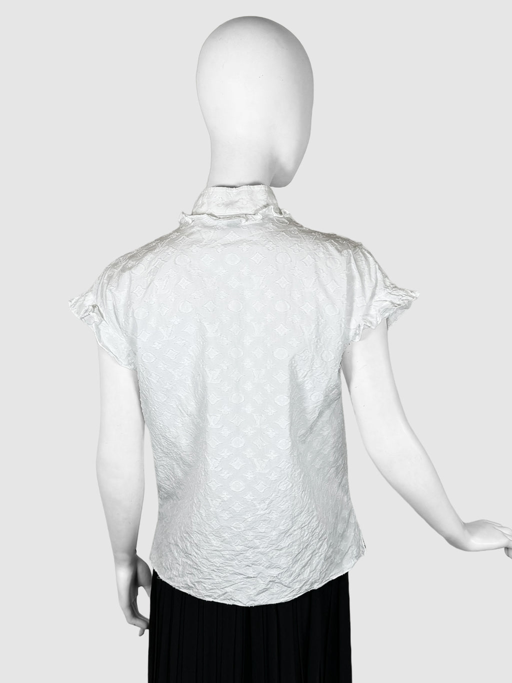 Monogram Frill Blouse - Size 34
