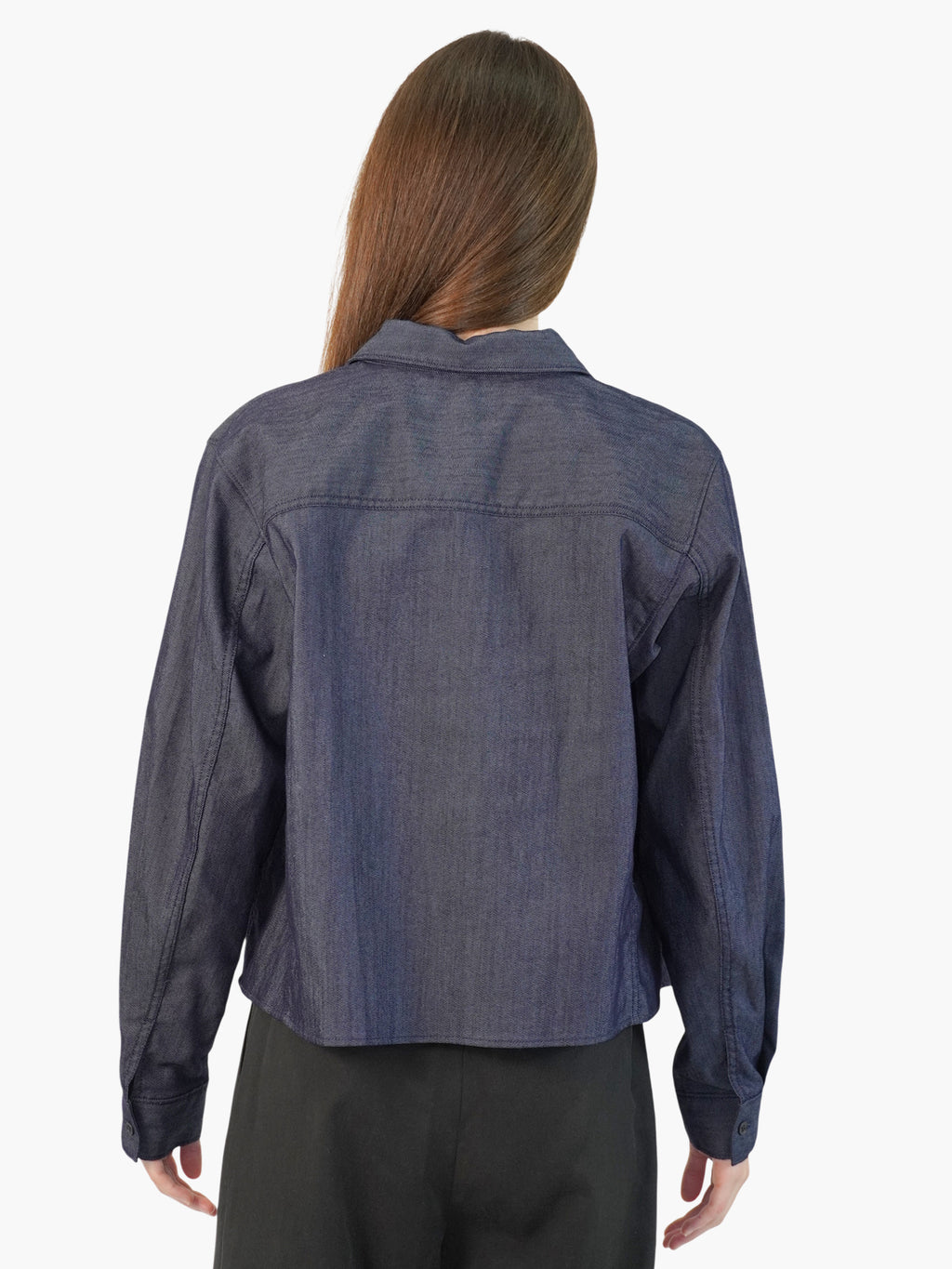 Denim Button-Up Top