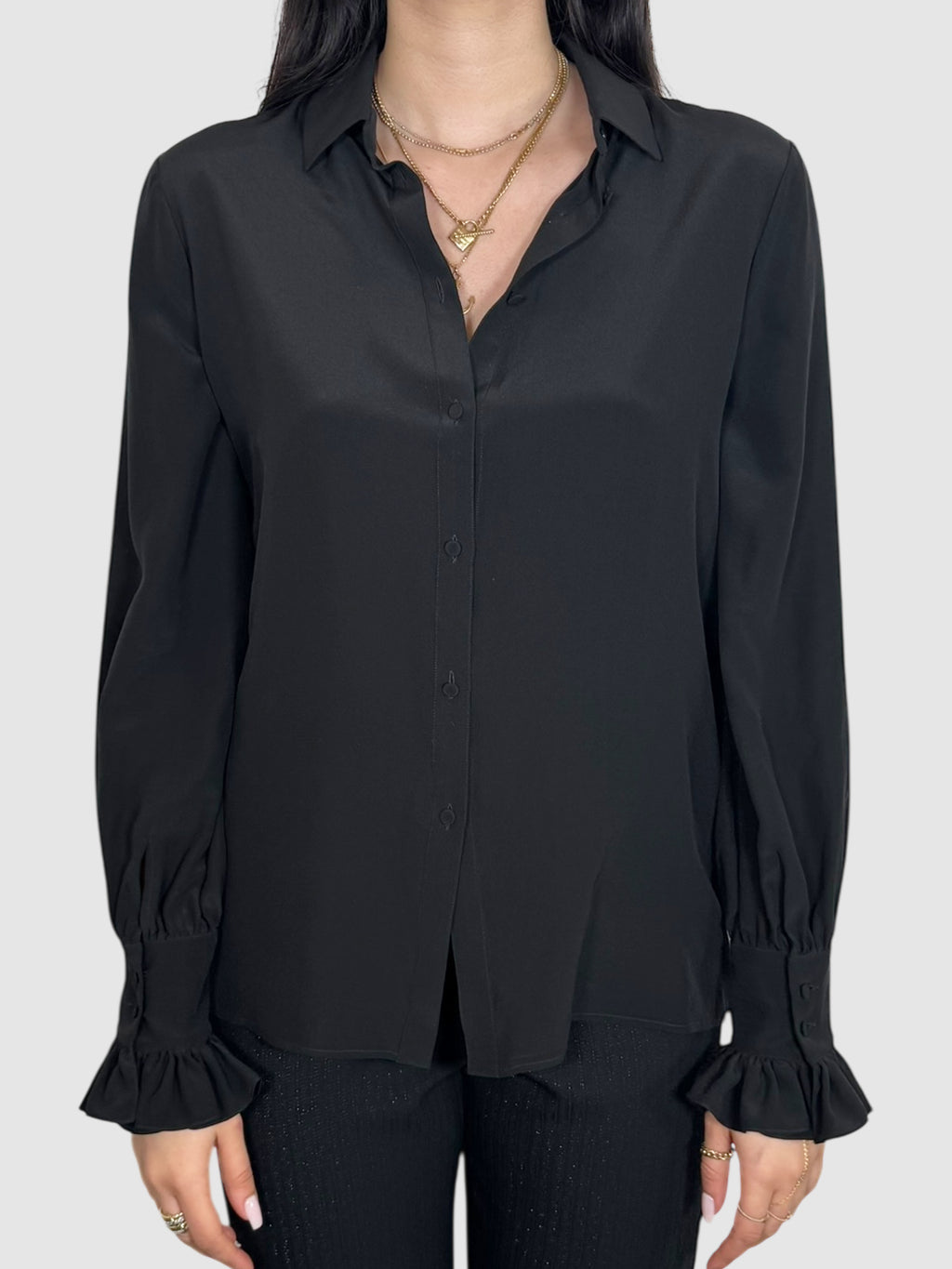 Silk Button-Up Top