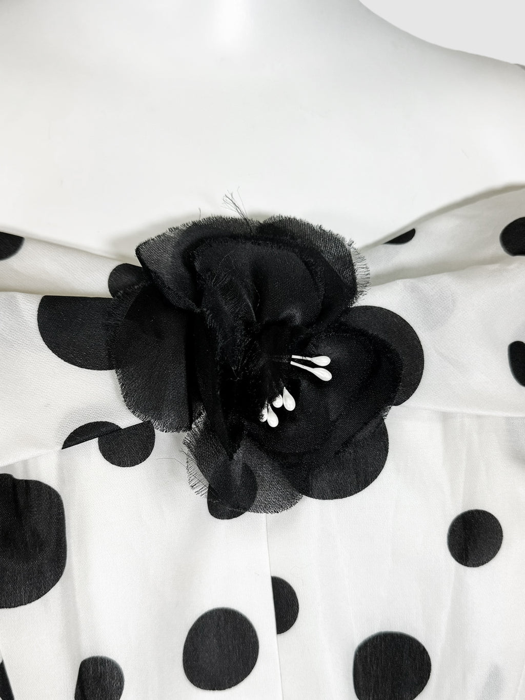 Off-the-Shoulder Polka Dot Top - Size 4