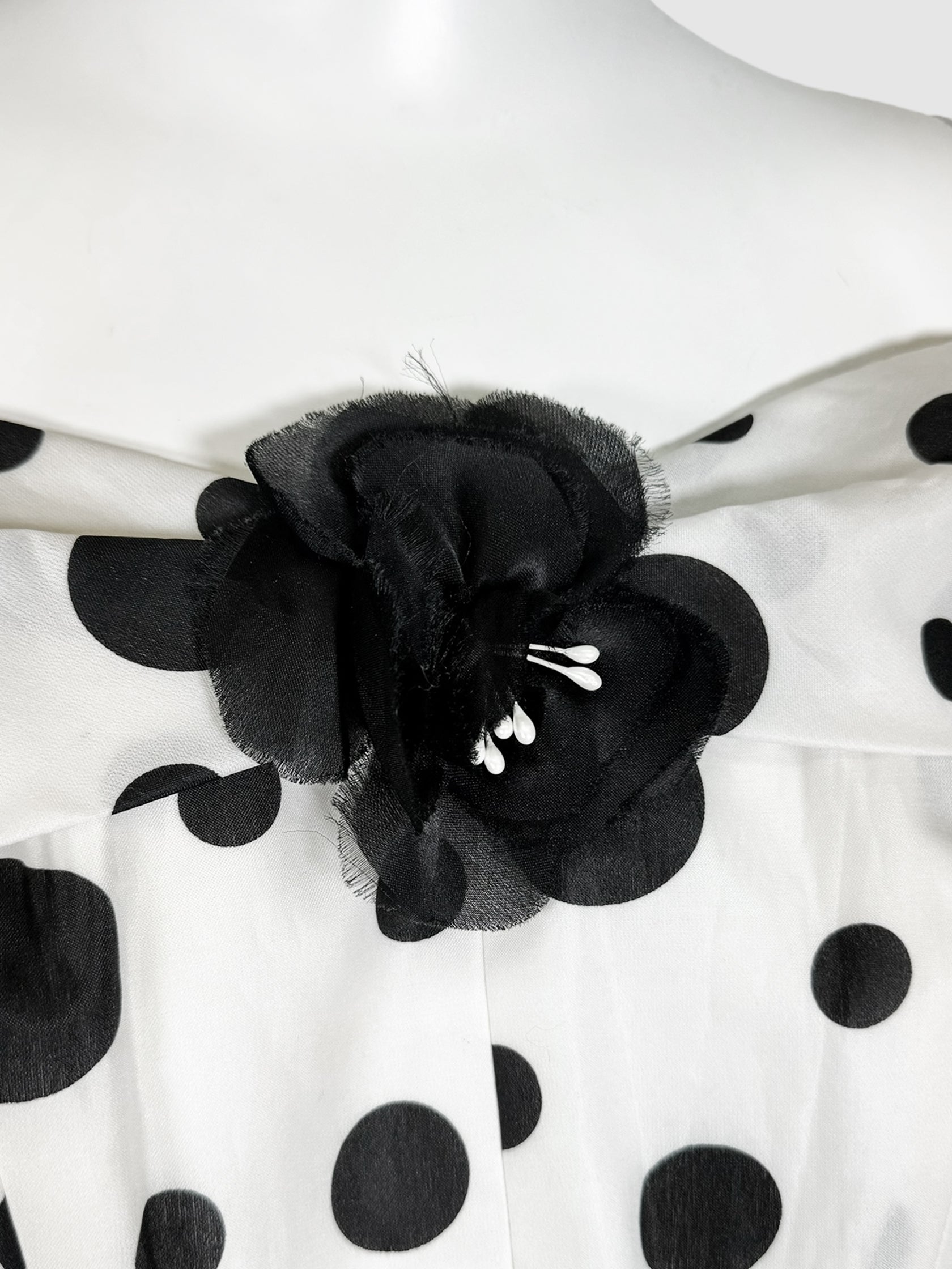 Off-the-Shoulder Polka Dot Top - Size 4