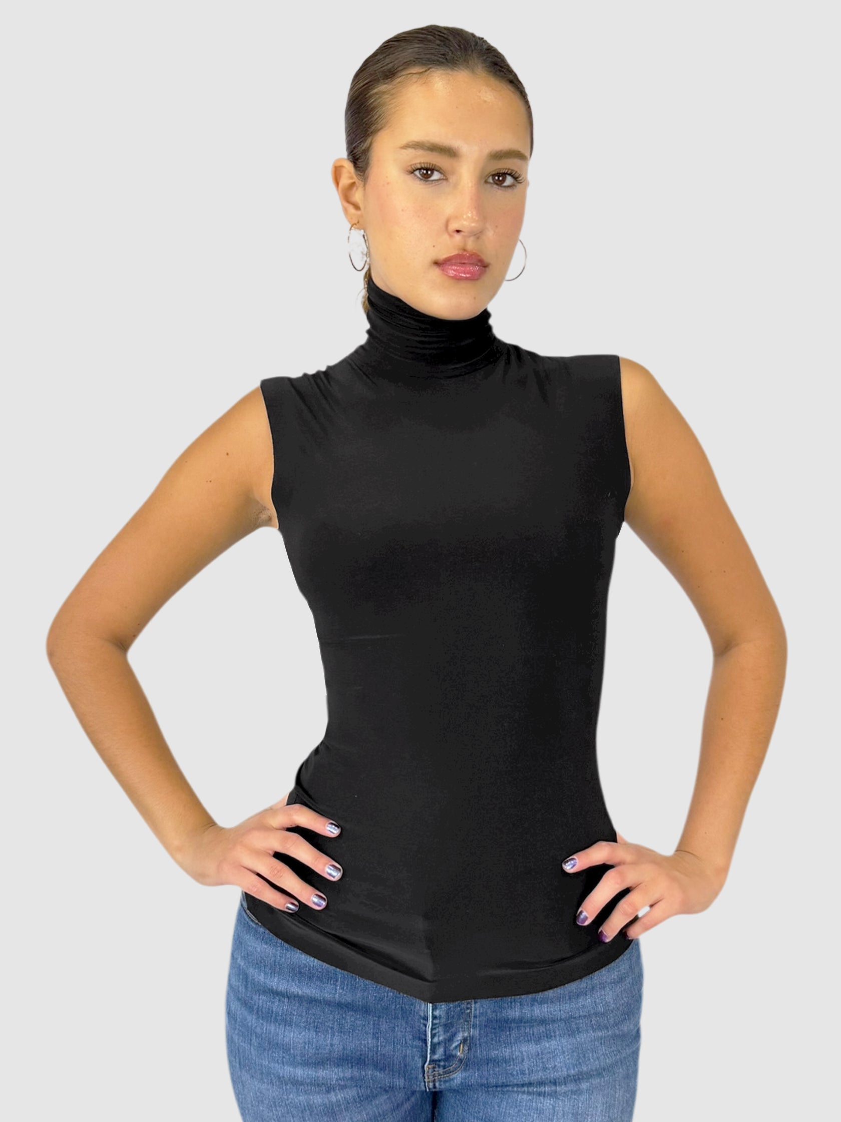 Sleeveless Turtleneck Top