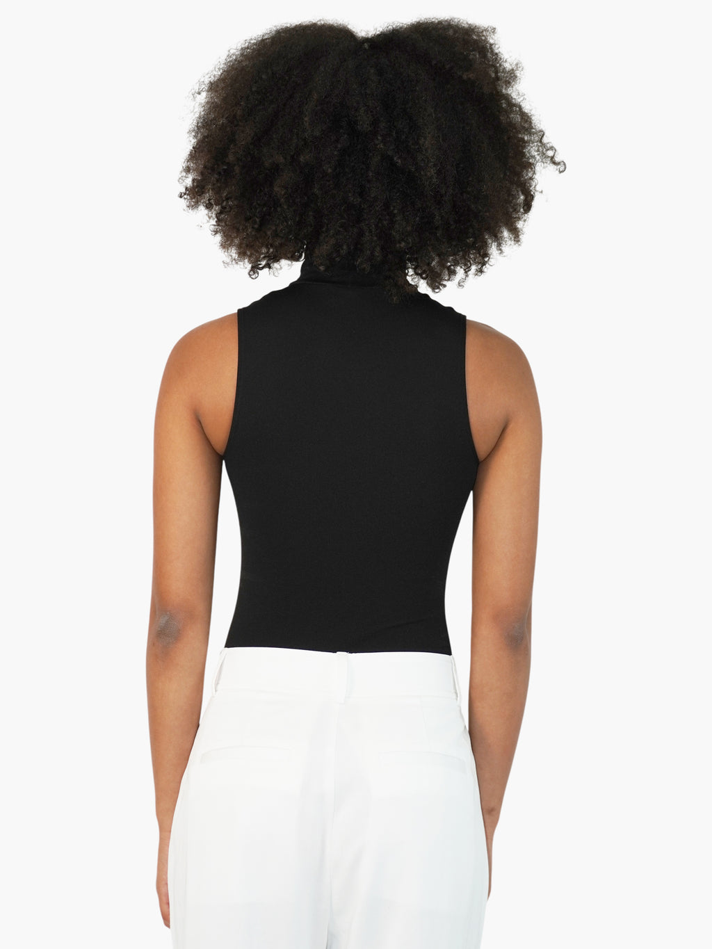 Abstract Mock Neck Bodysuit