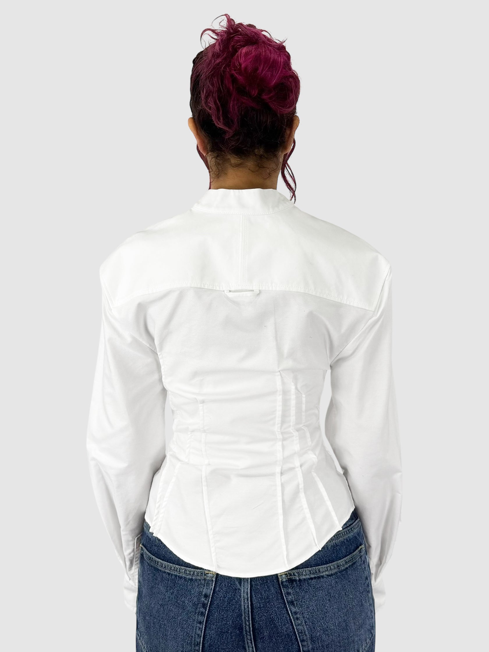 Darted Button-Up Top