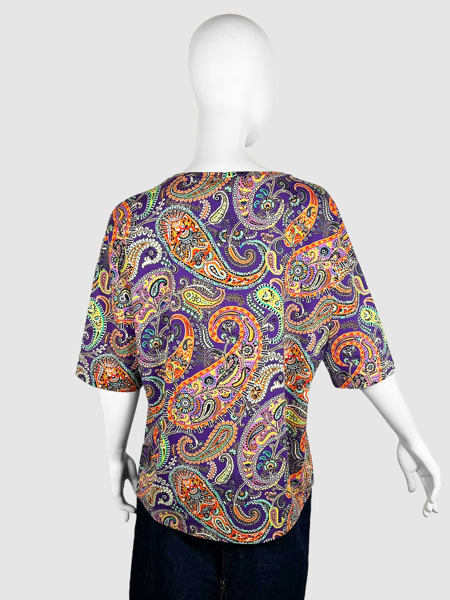 Paisley Print T-Shirt - Size 44