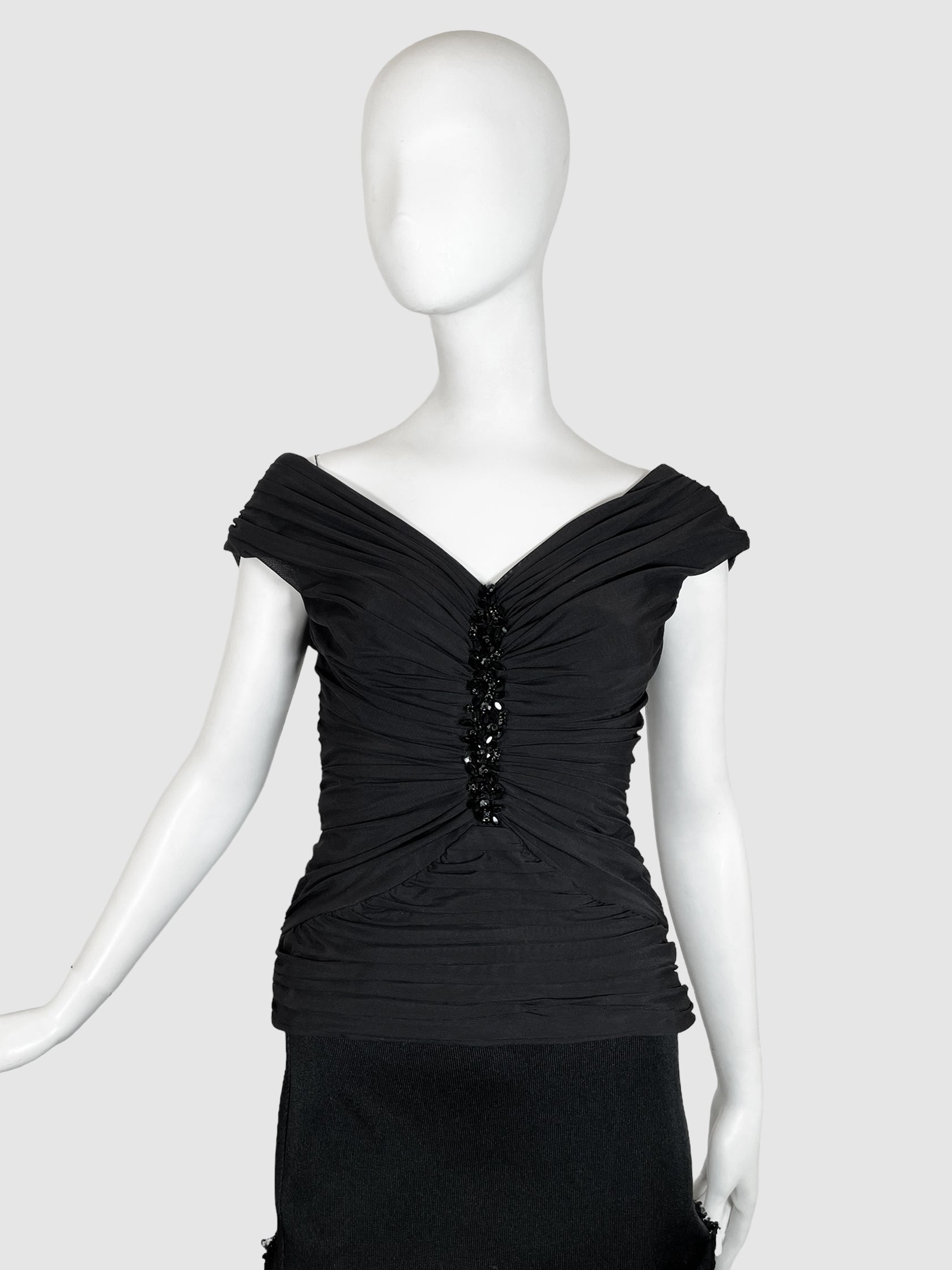 Tadashi Shoji Ruched Top - Size S