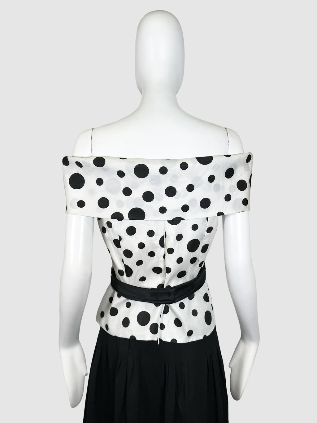 Off-the-Shoulder Polka Dot Top - Size 4