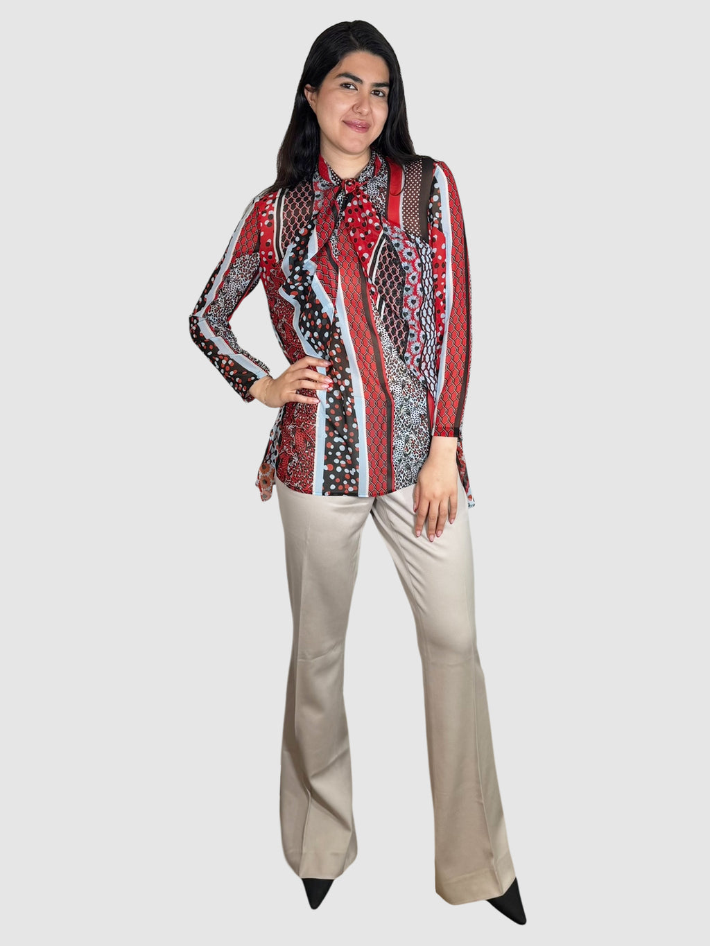 Ruffle Front Tie Top