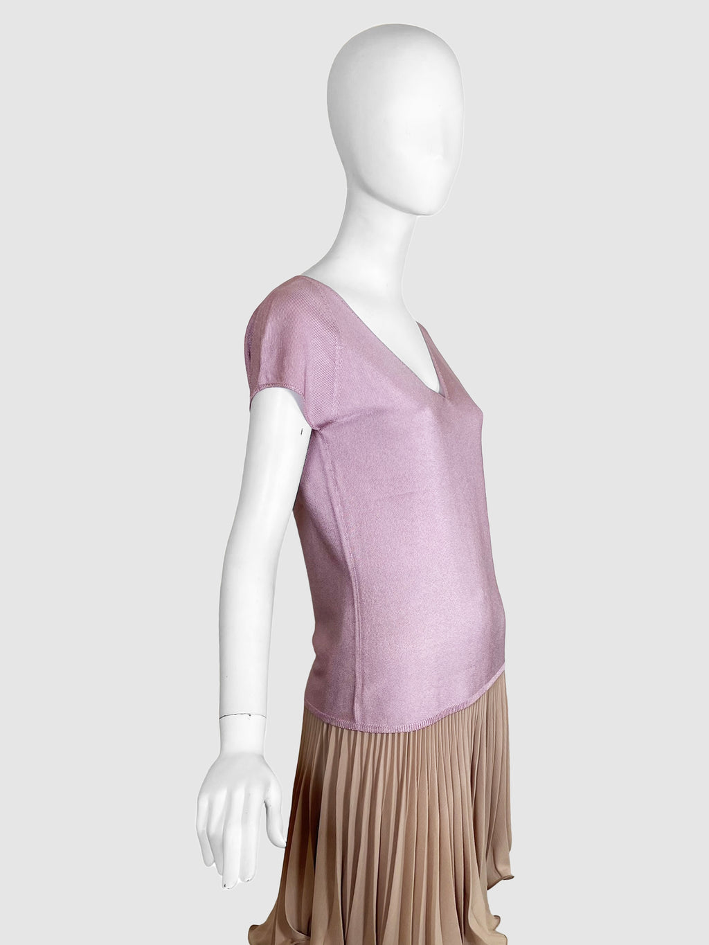 Armani Collezioni V-Neck Knit Top - Size 6