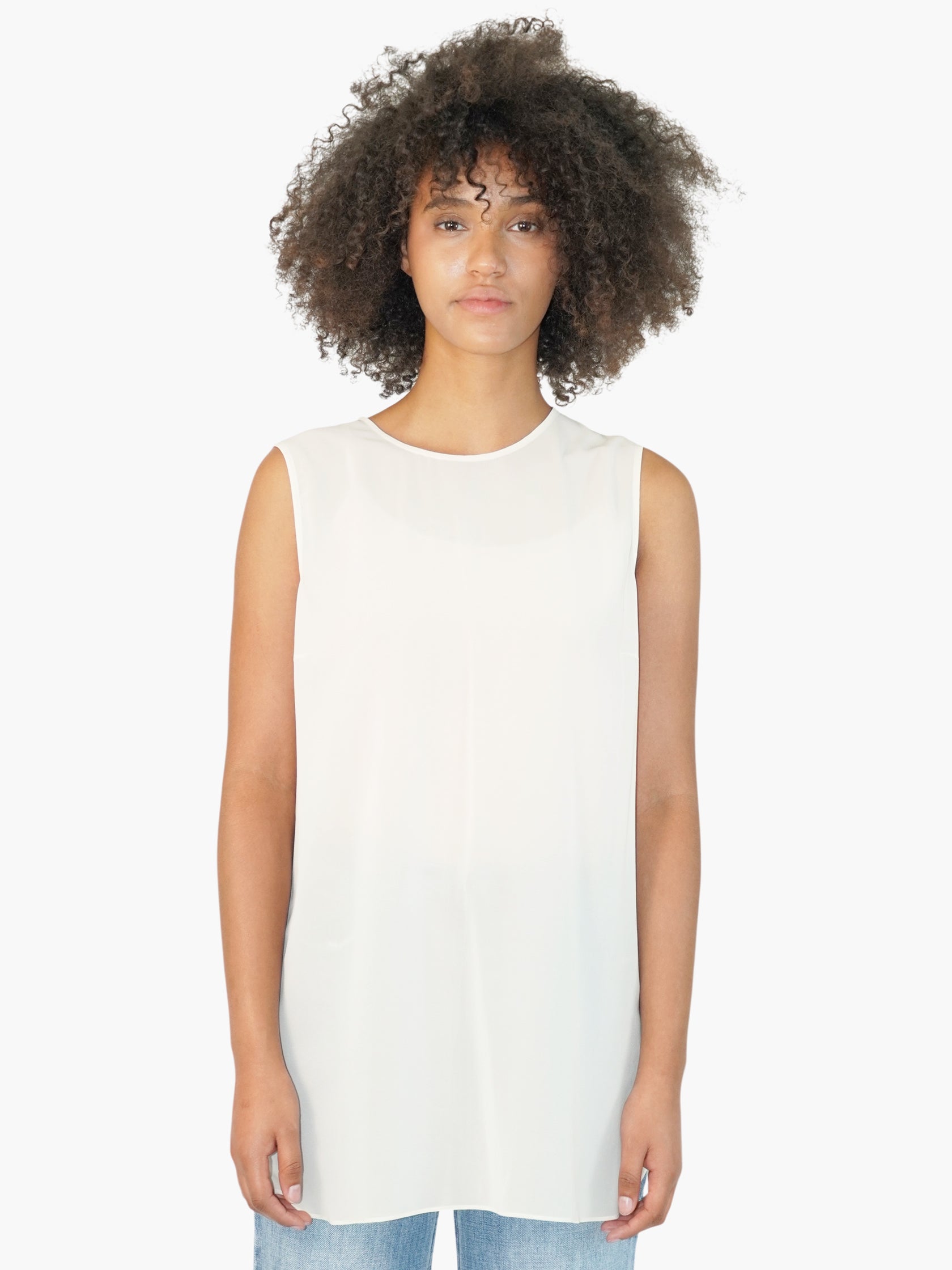 High Neck Silk Top