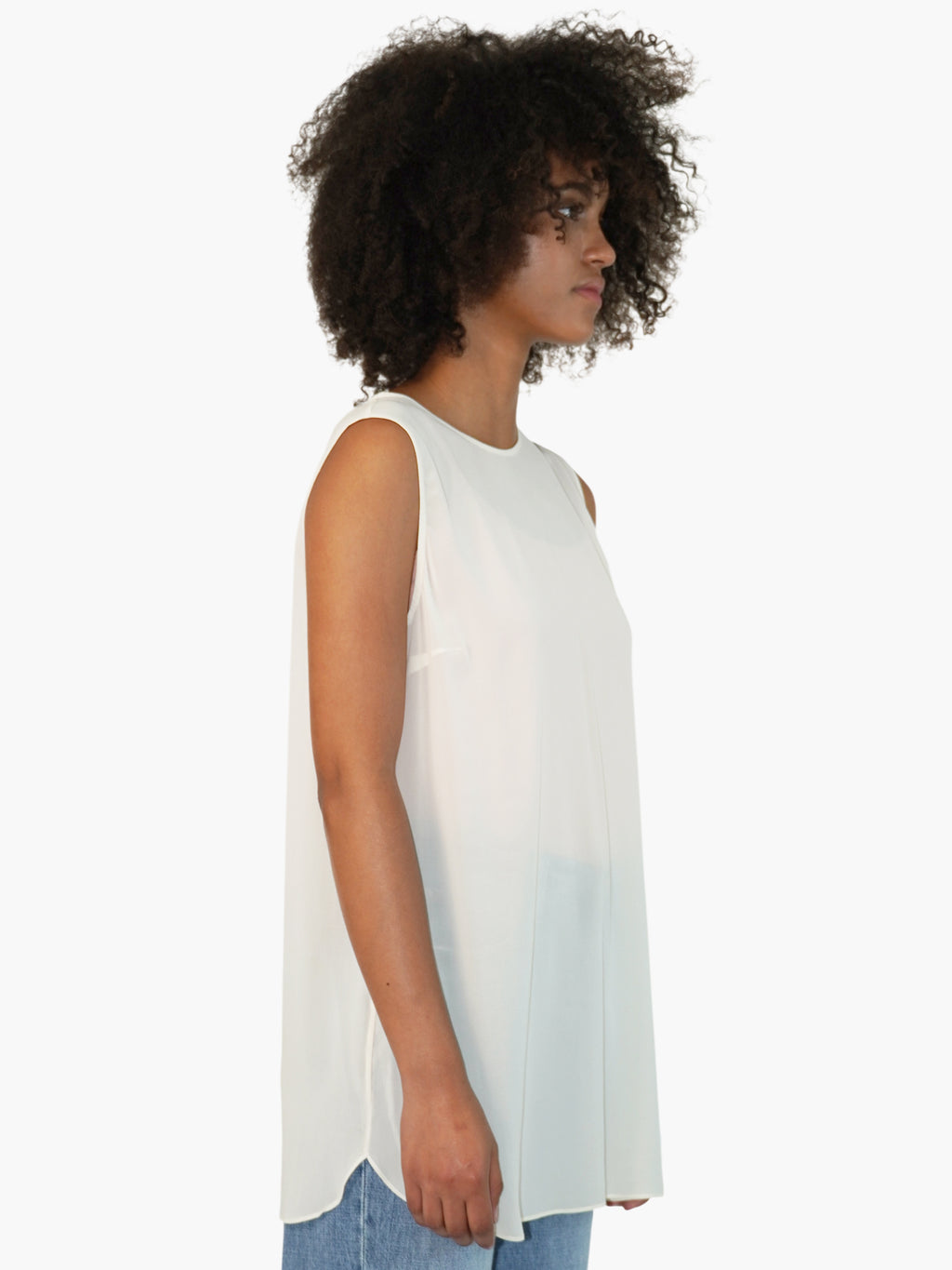 High Neck Silk Top