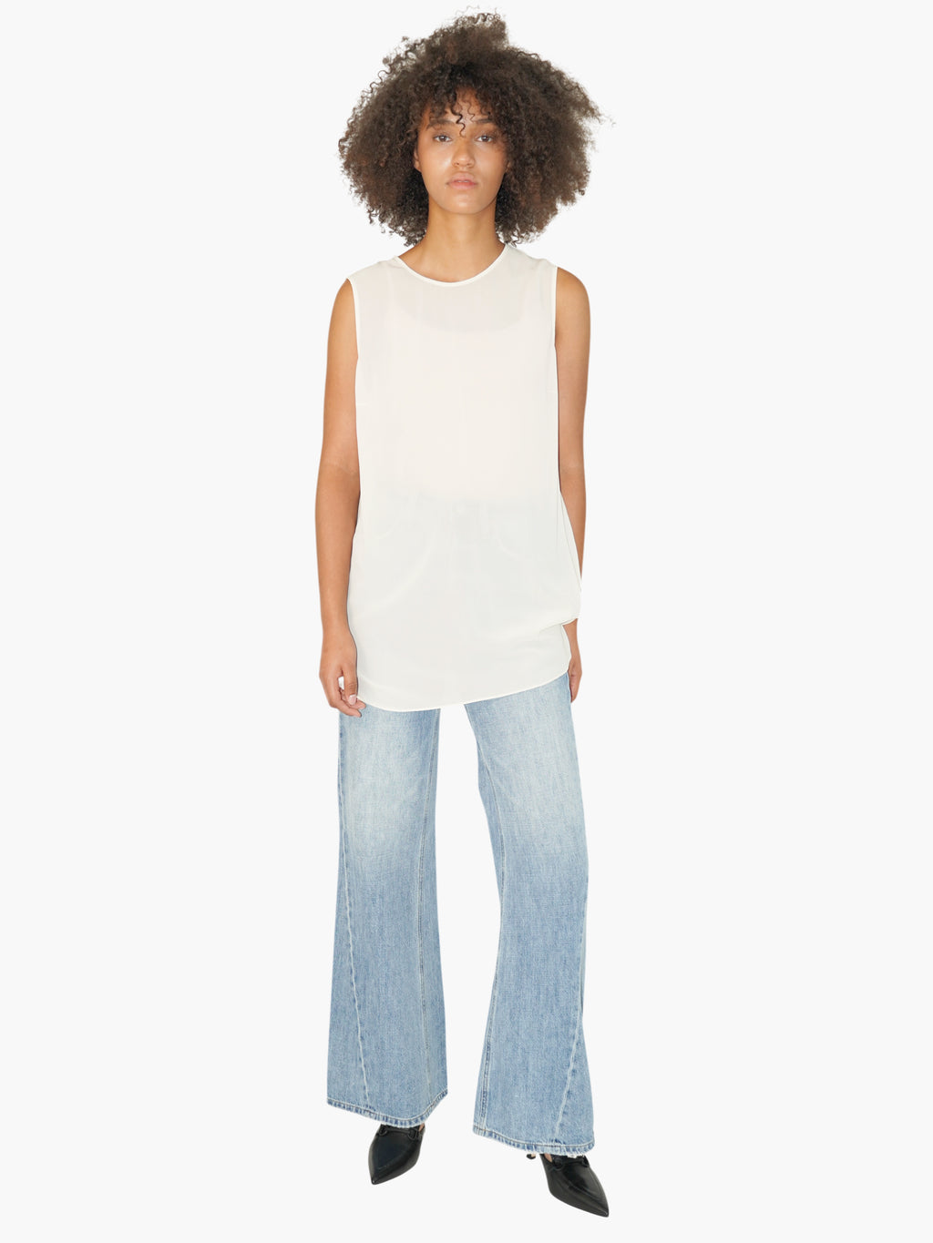 High Neck Silk Top