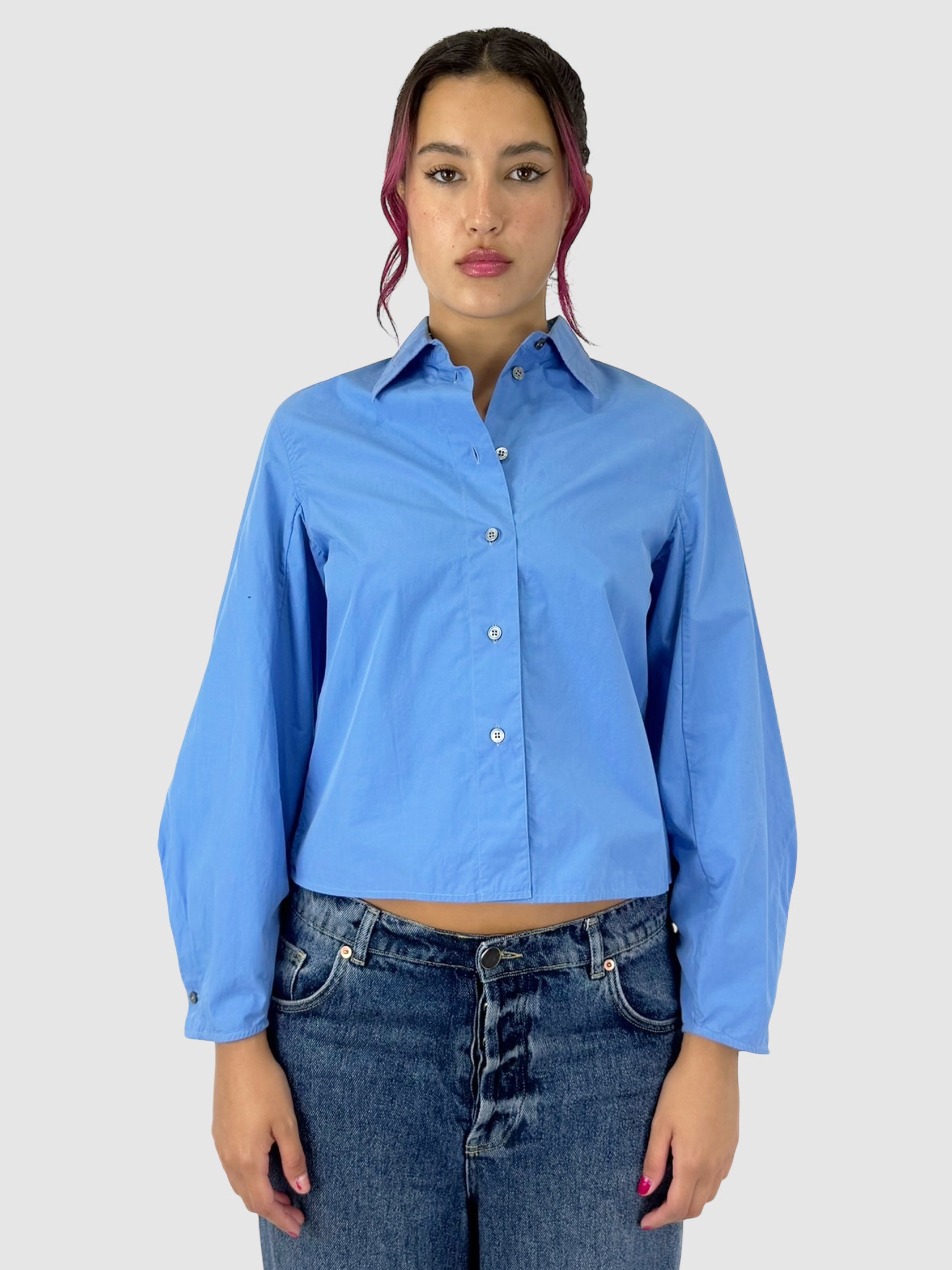Cropped Button-Up Top