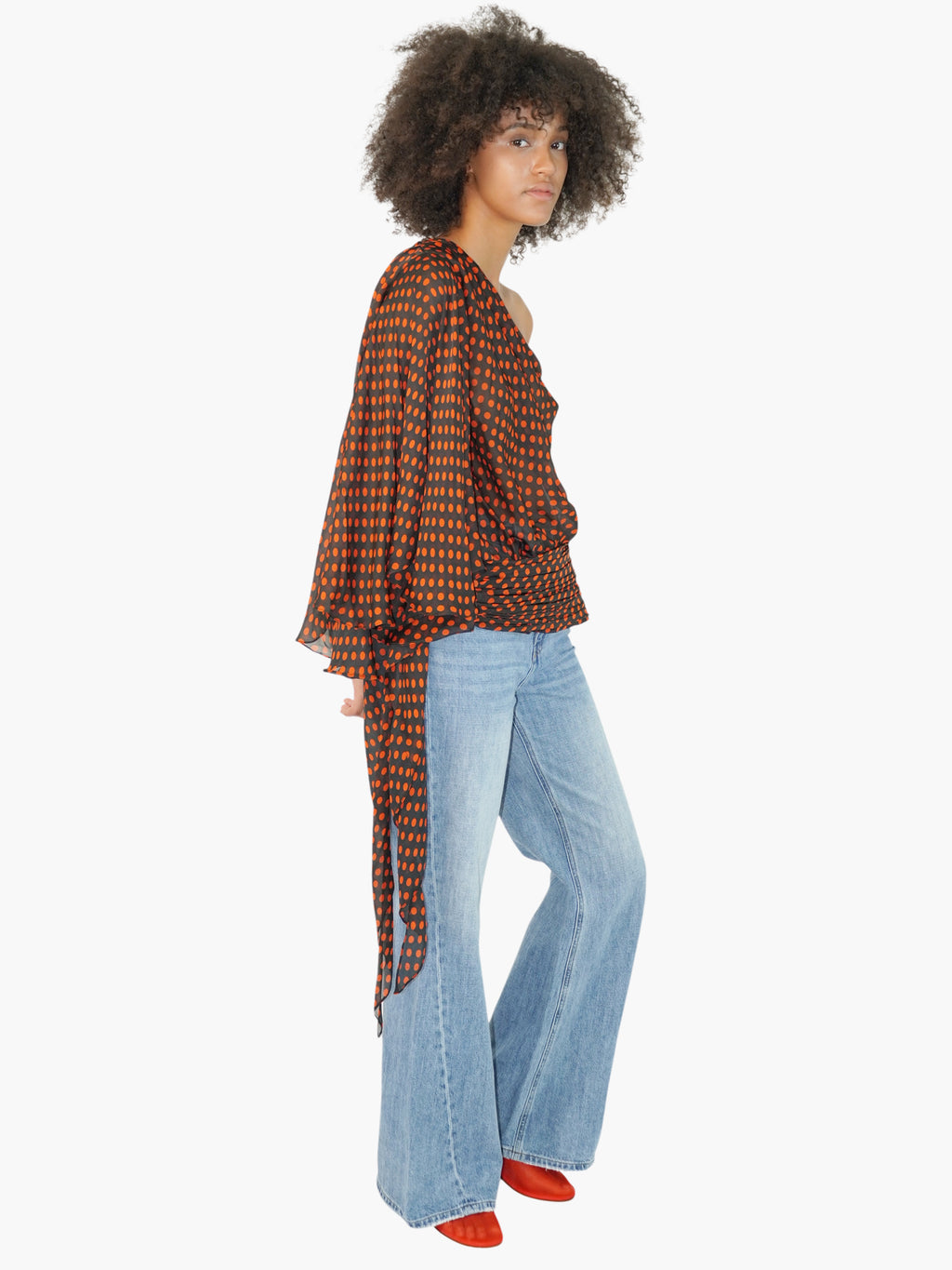 Polka Dot Silk Top