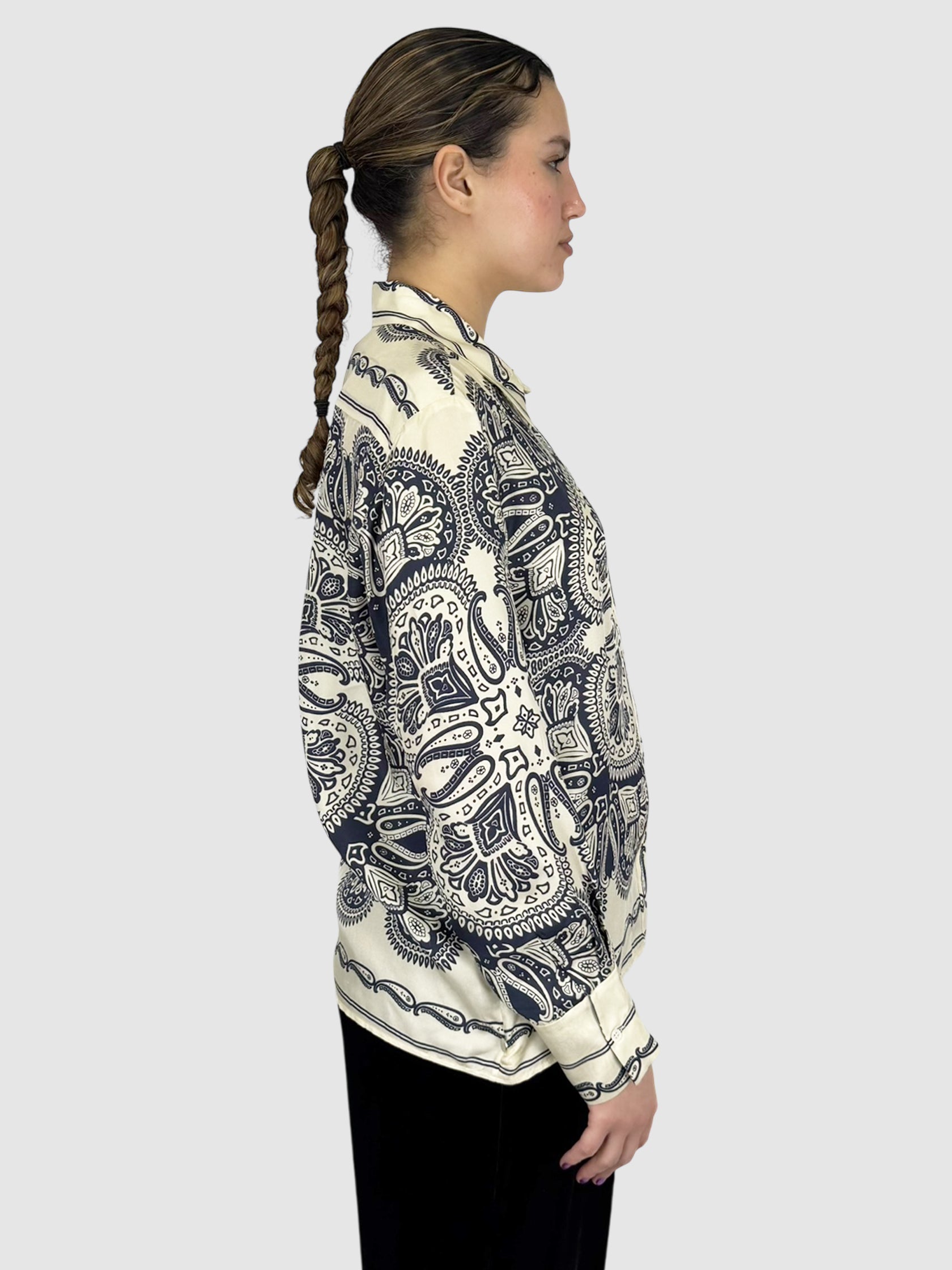 Paisley Button-Up Top