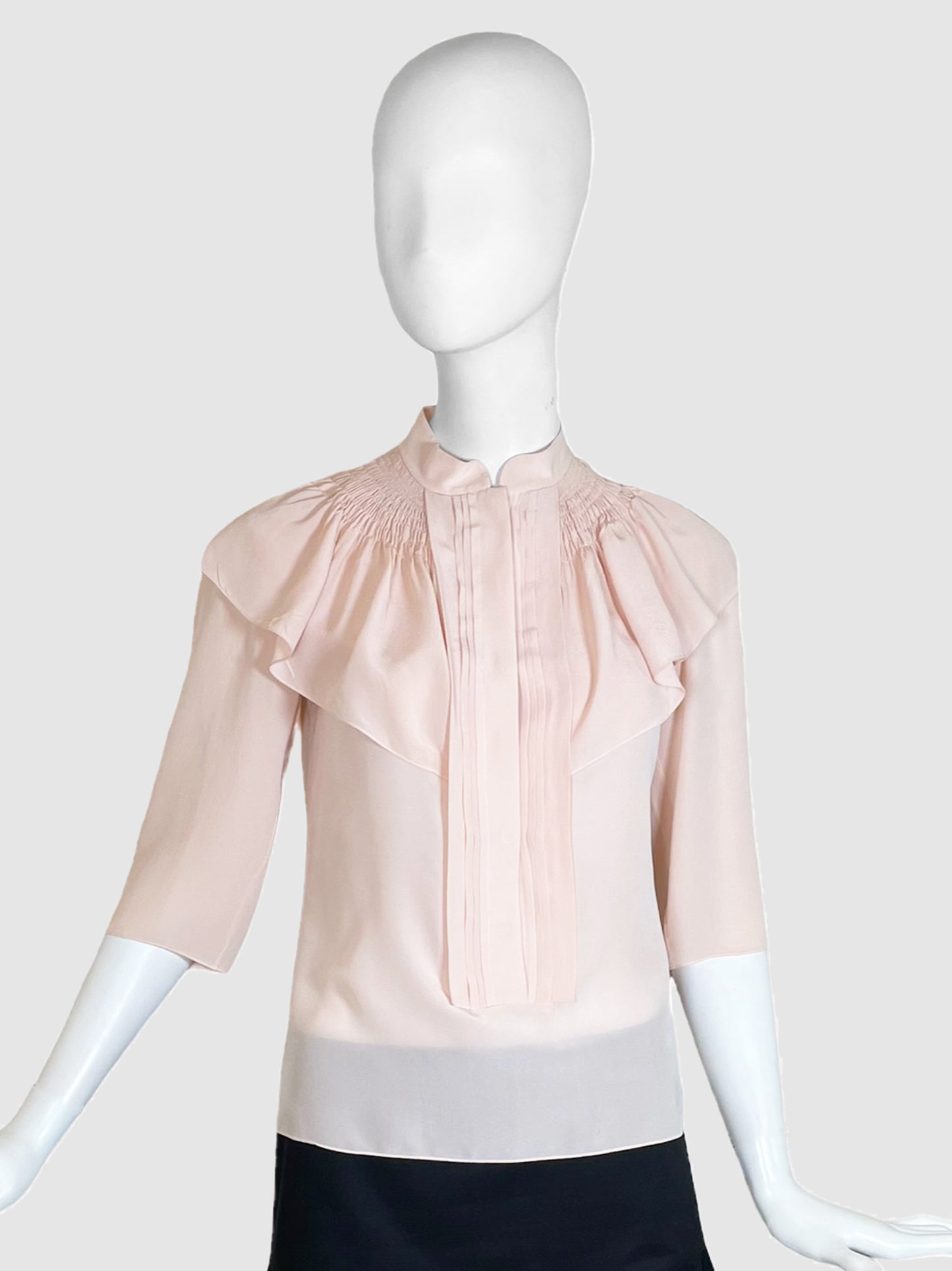 Chloé Sheer Mock Neck Blouse - Size 34