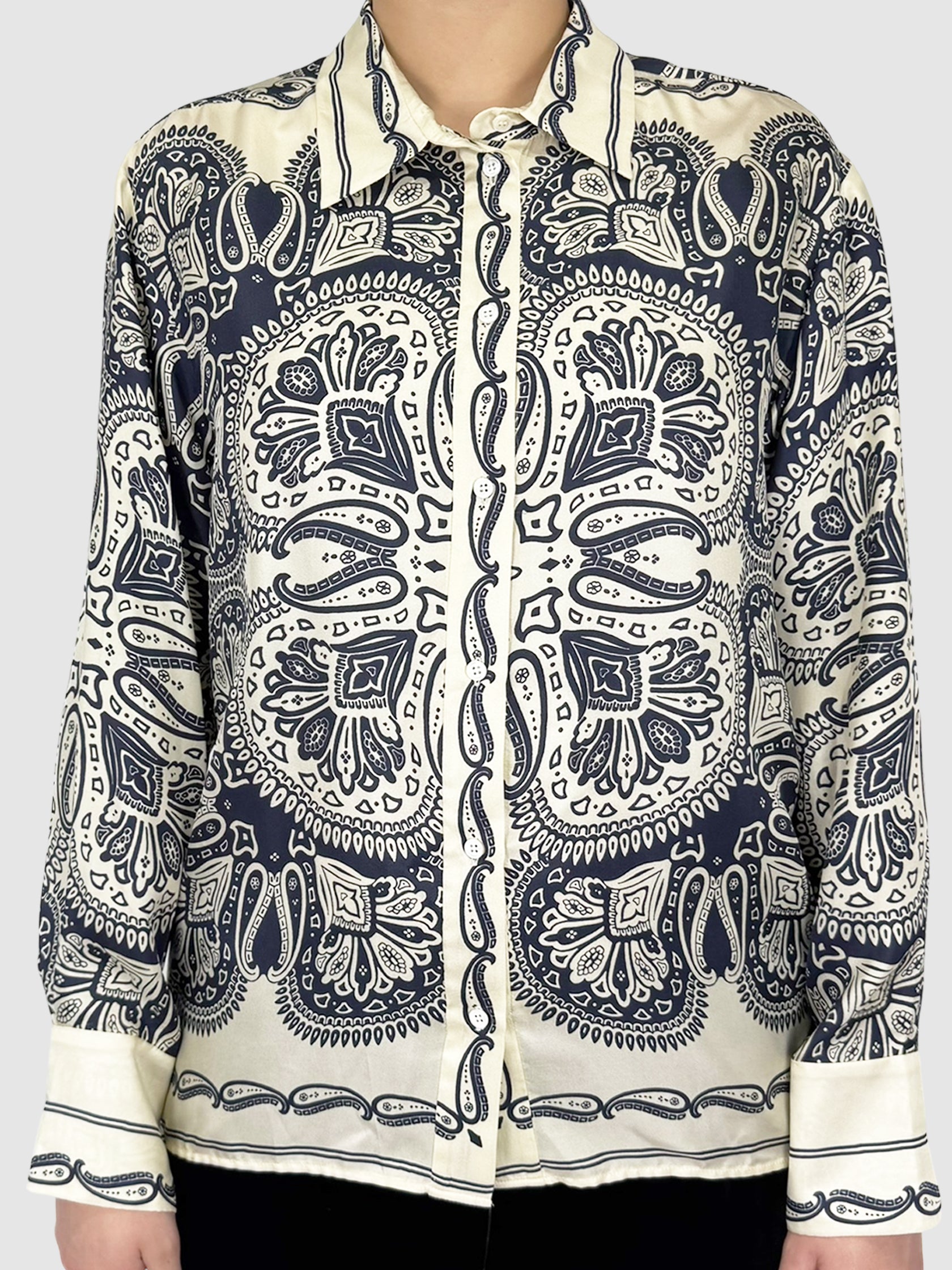 Paisley Button-Up Top