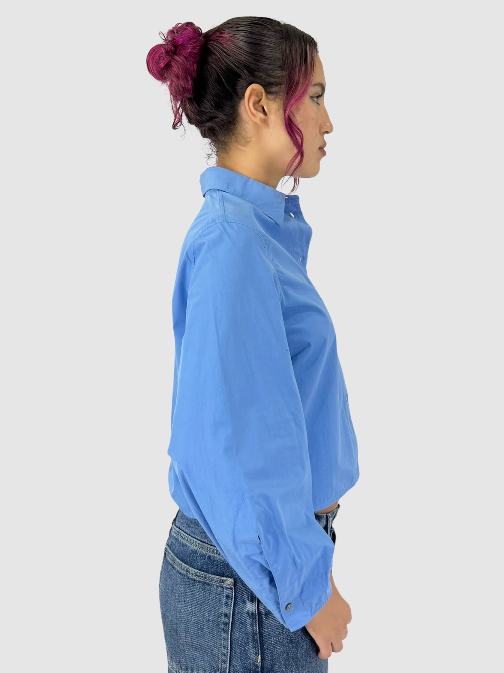 Cropped Button-Up Top